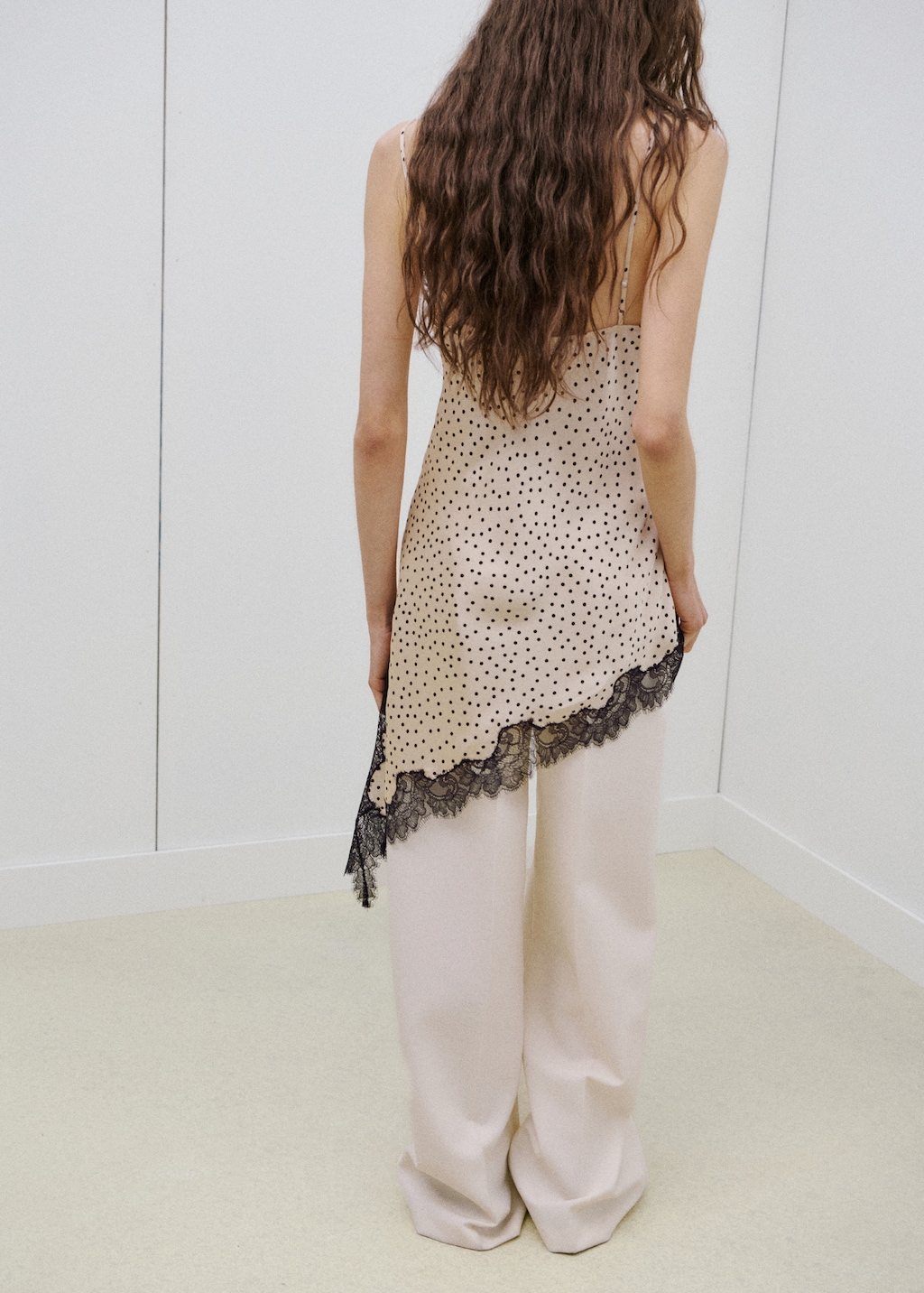 Polka dots lace top