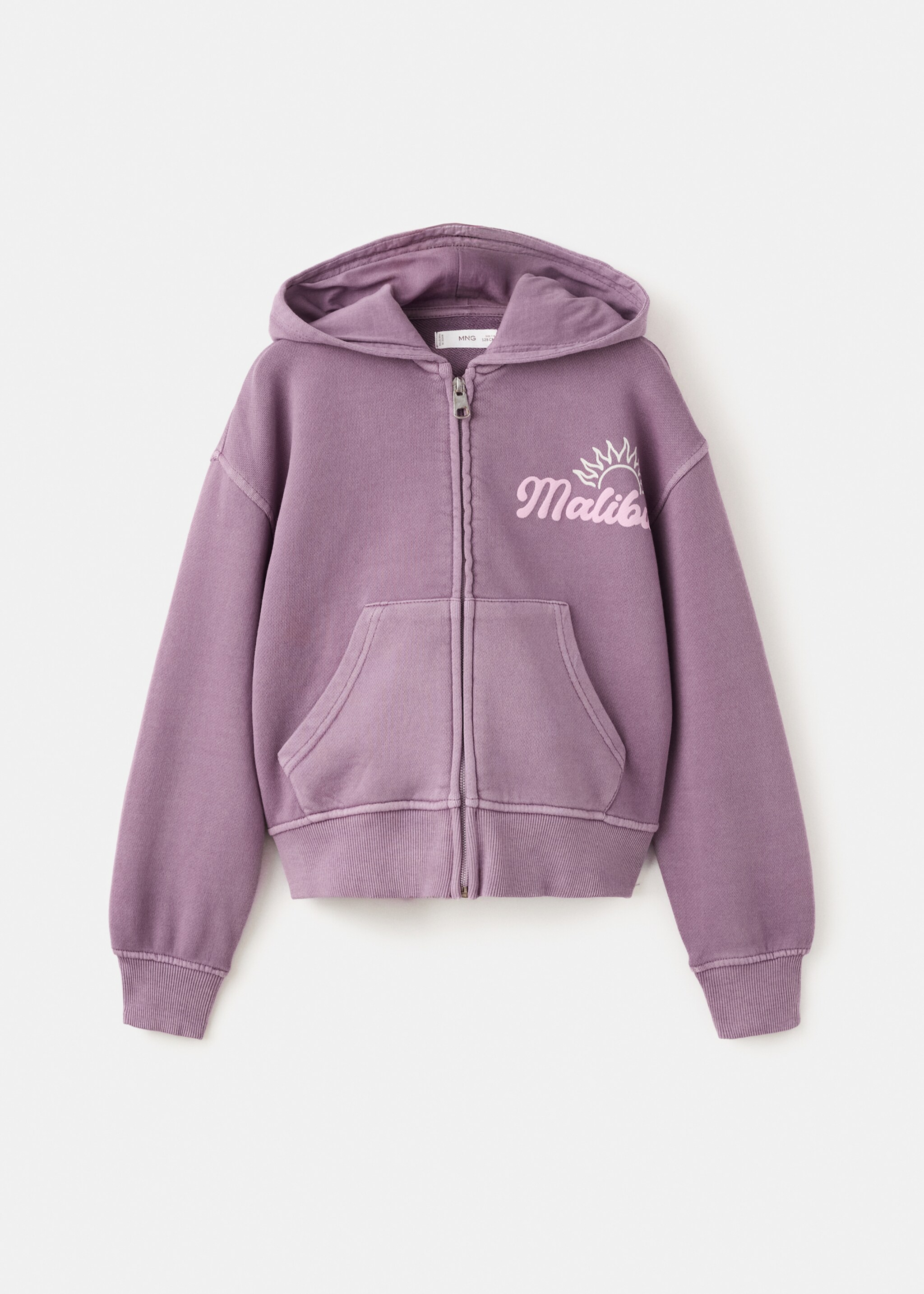 Sweat zippé imprimé - Article sans modèle, Violet. Ref: 27044103-00.