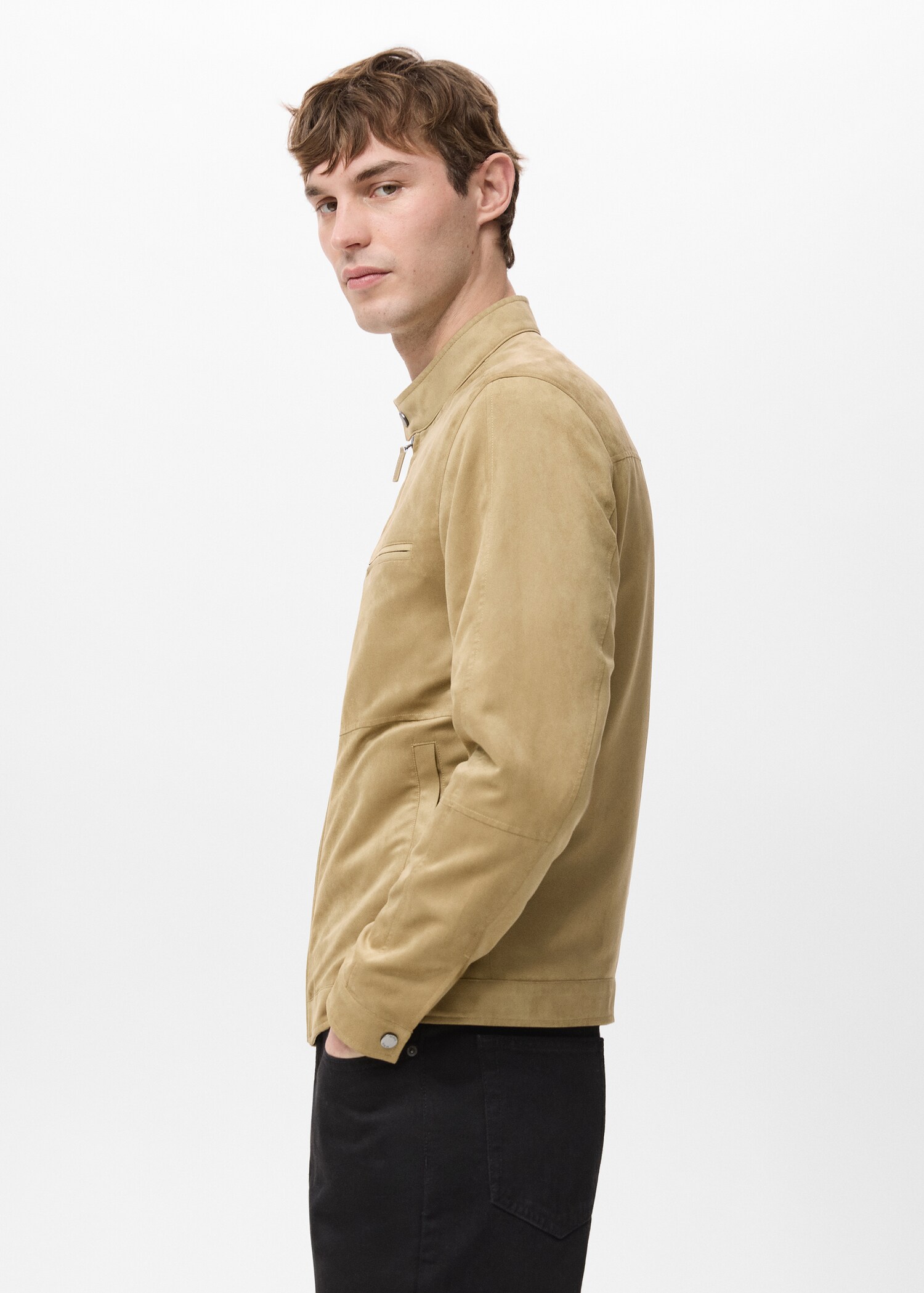 Suede-effect biker jacket - Details of the article 2