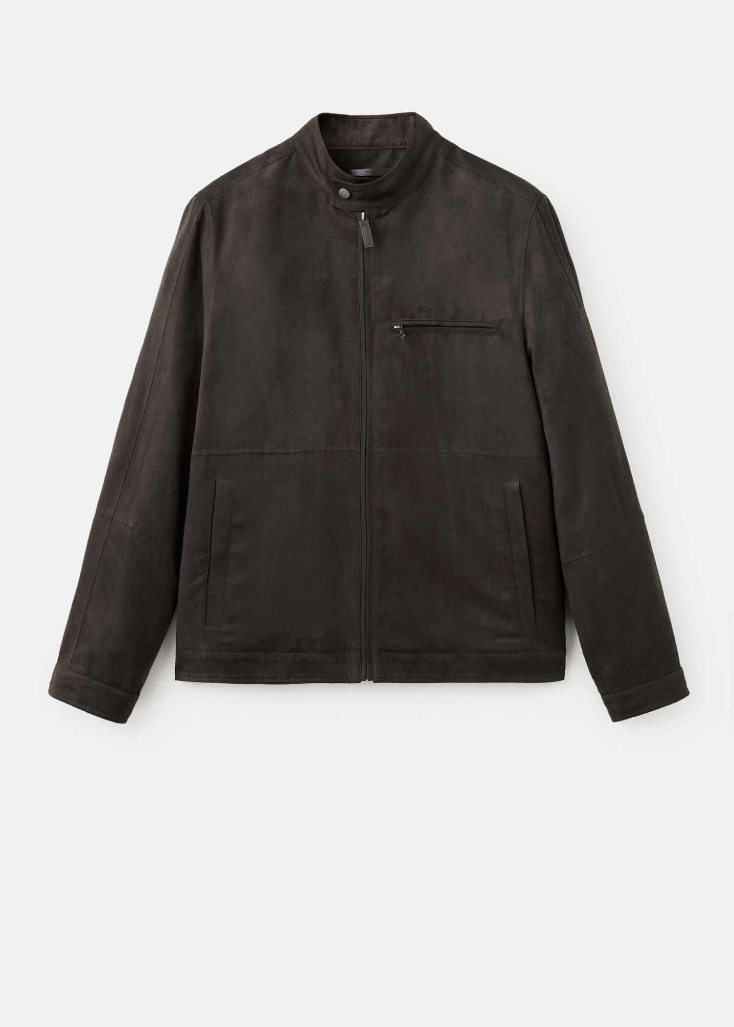 Suede-effect biker jacket - Article without model