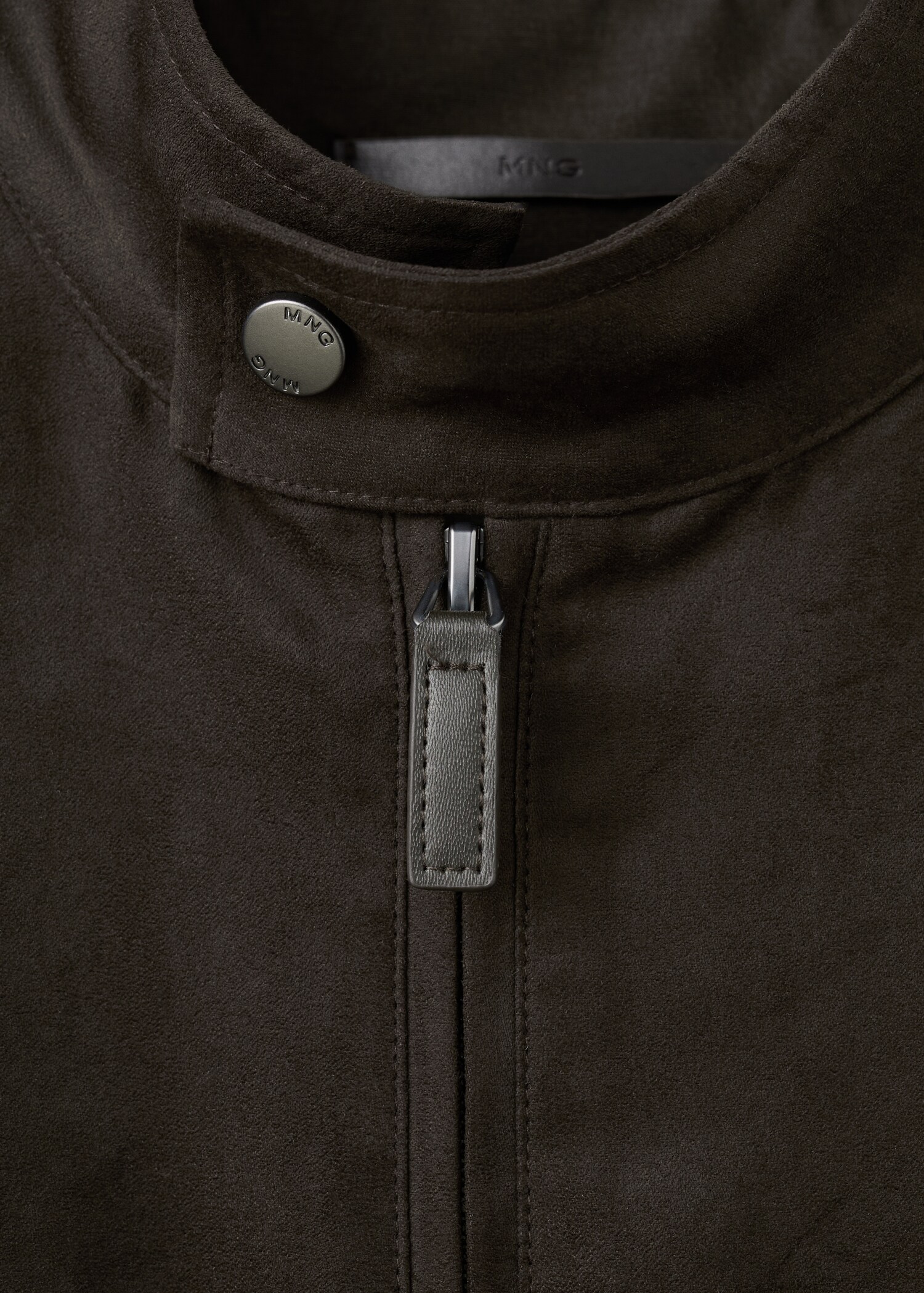 Suede-effect biker jacket - Details of the article 8