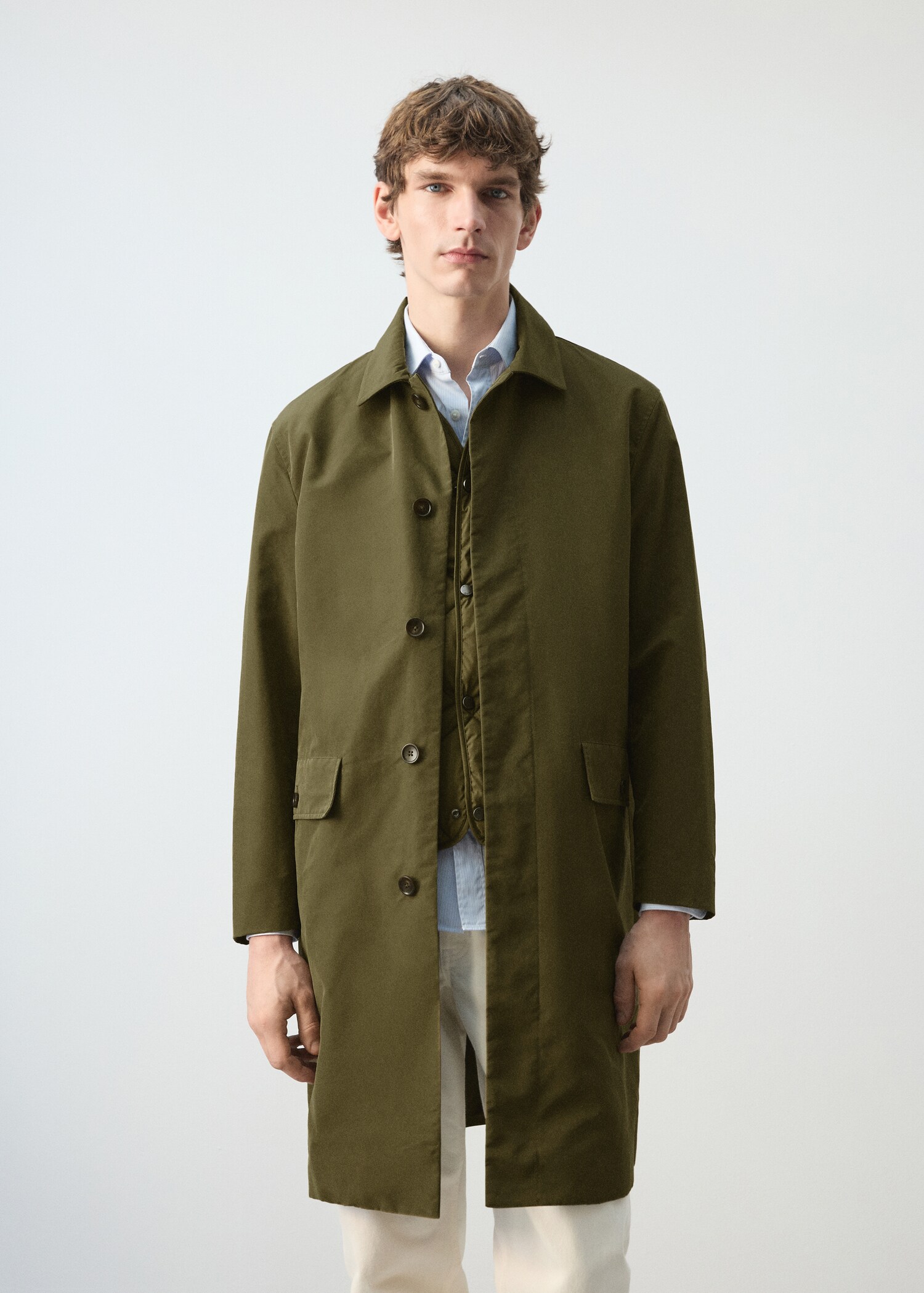 Water-repellent parka with inner vest - Medium plane