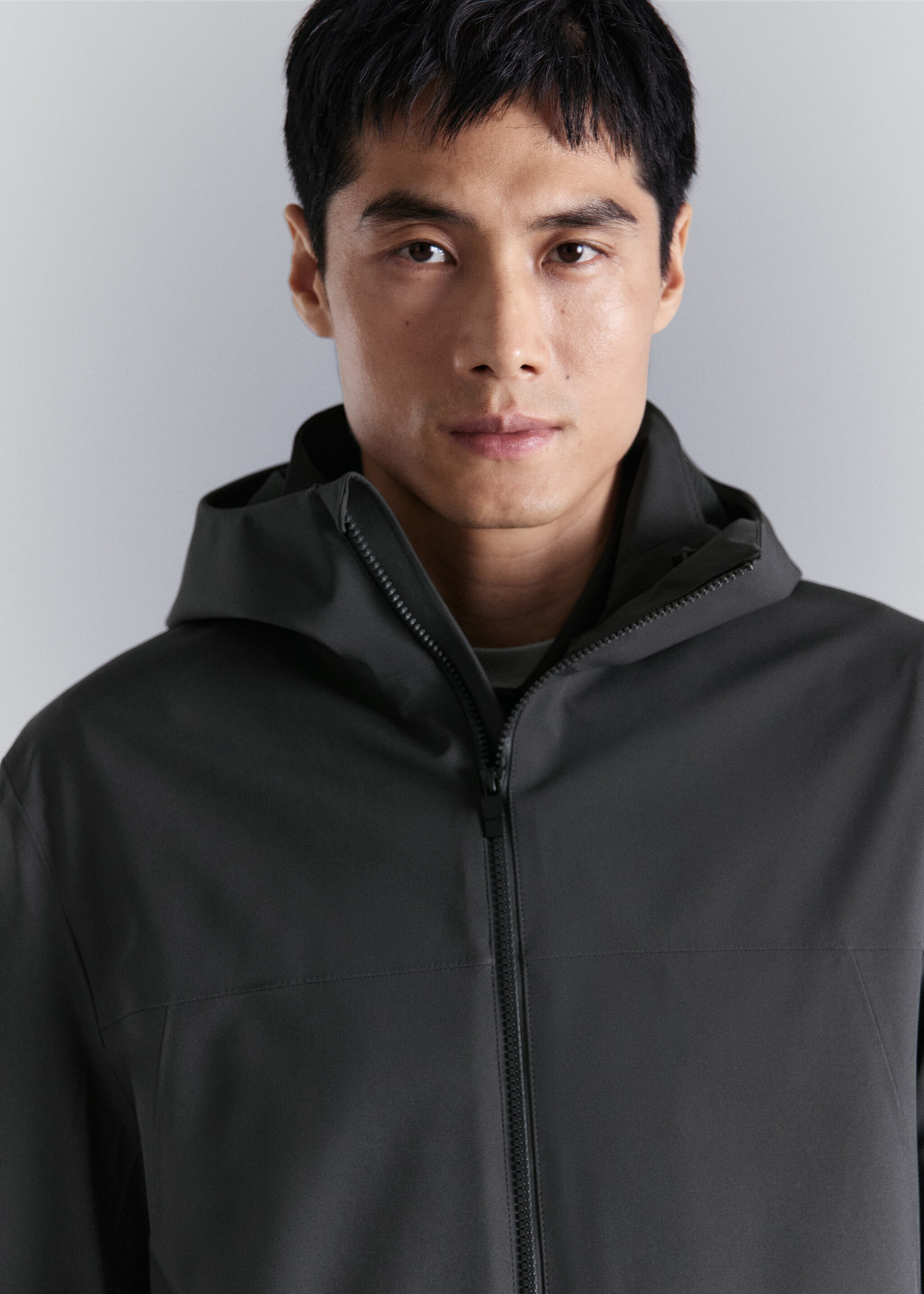 Parka water-repellent bolsillos - Detalle del artículo 1, Gris oscuro. Ref: 27044407-00.