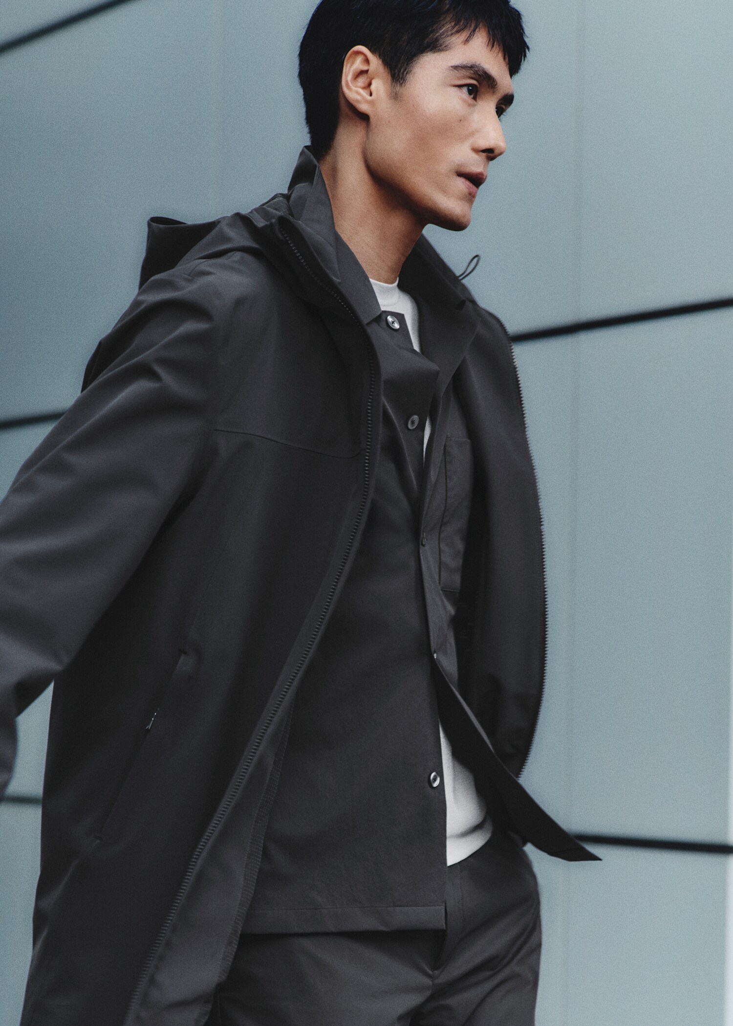 Αδιάβροχο παρκά water-repellent με τσέπες - Λεπτομέρεια του προϊόντος 3