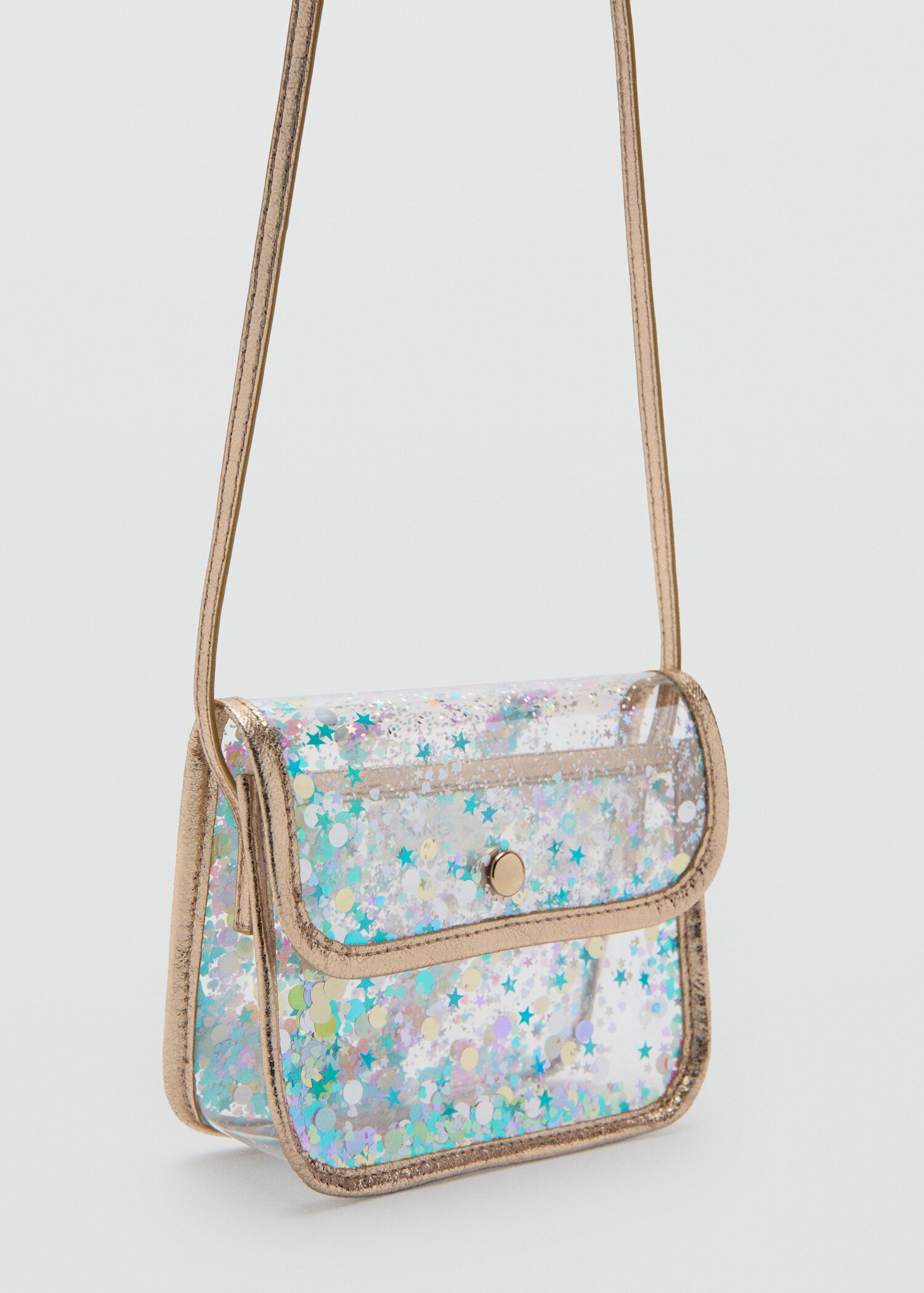 Glitter transparent handbag - Medium plane