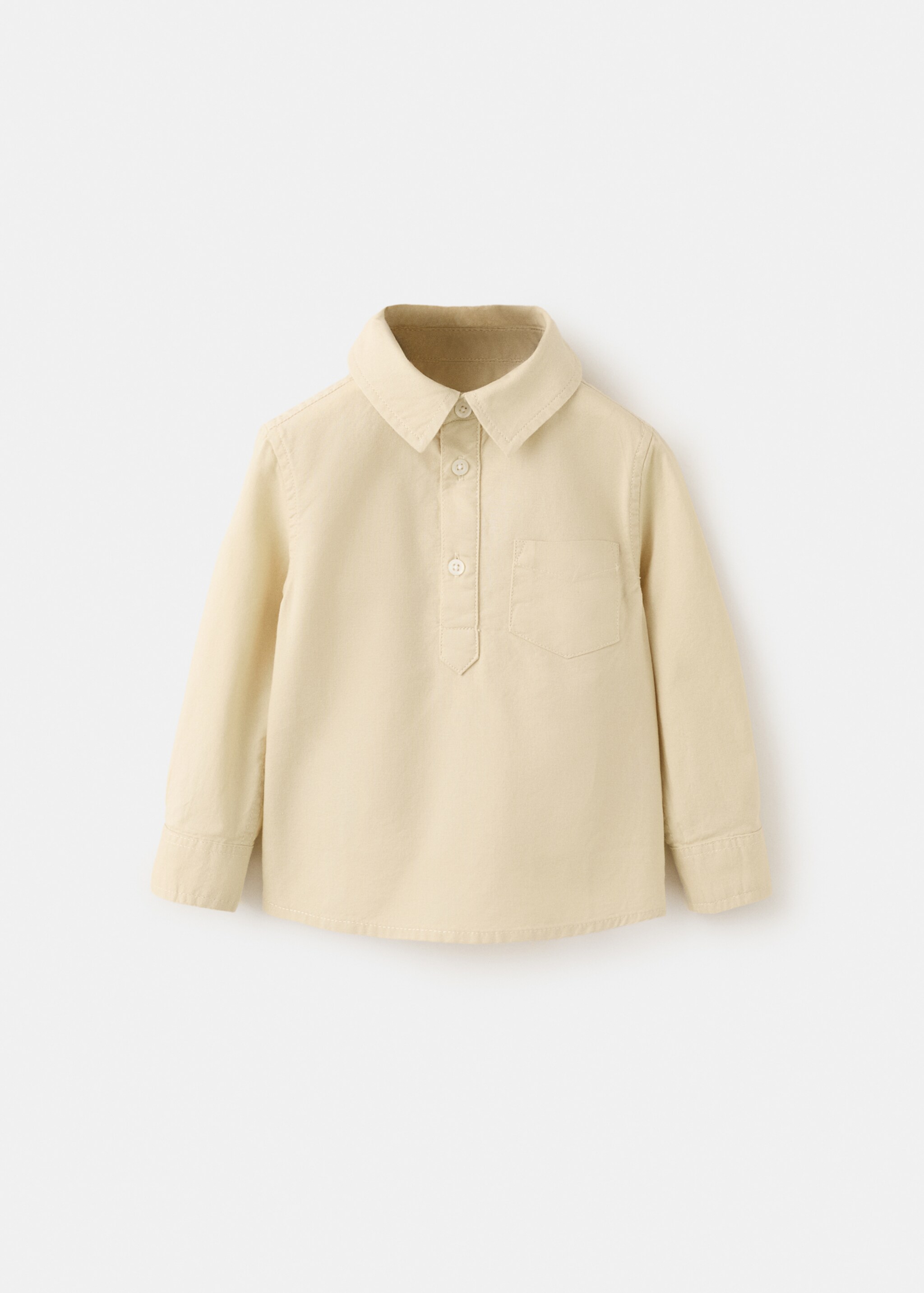 100% cotton shirt - Article without model, Ivory White. Ref: 27044422-00.