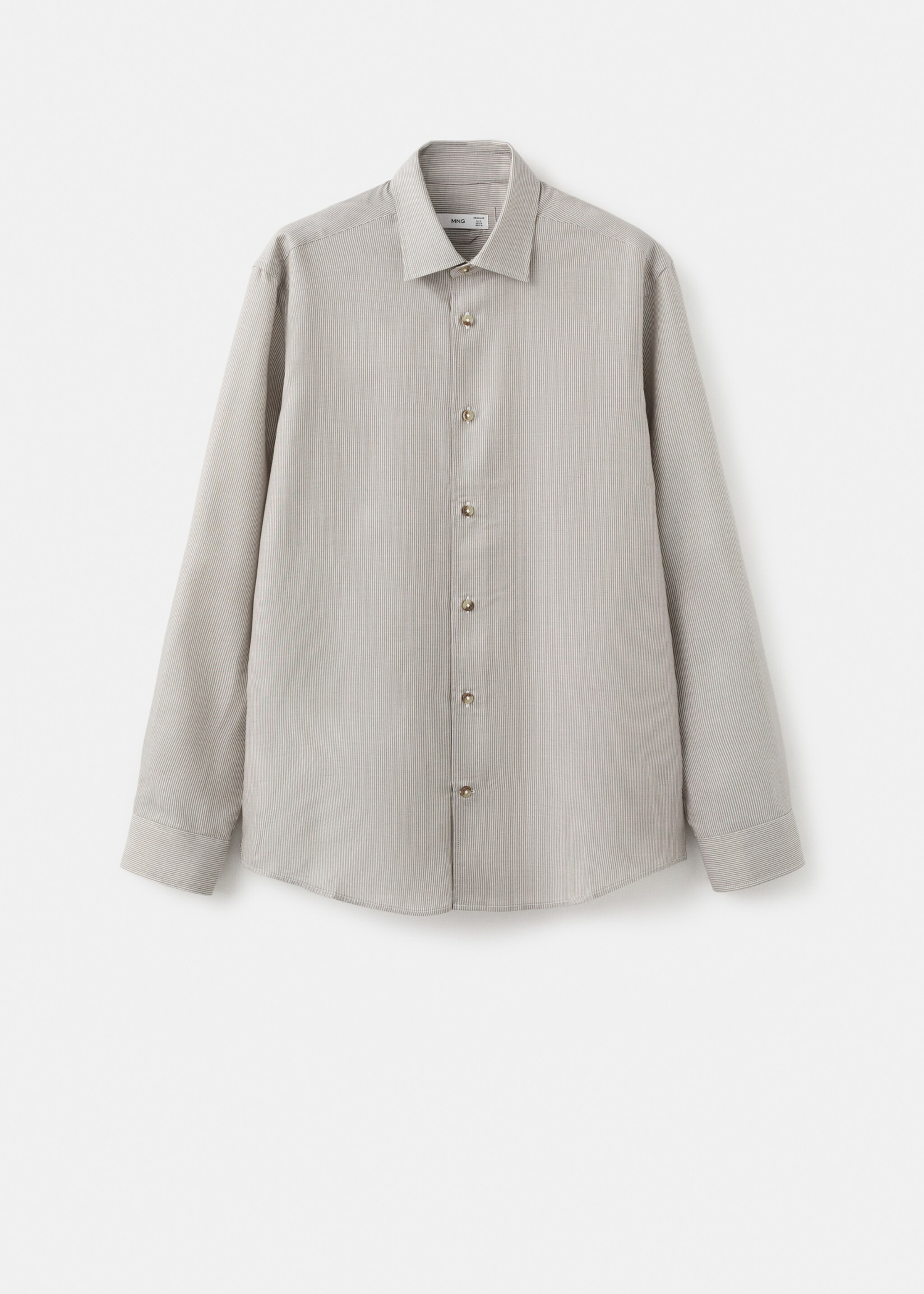 Chemise regular fit Lyocell rayures - Article sans modèle, Olive. Ref: 27044425-00.