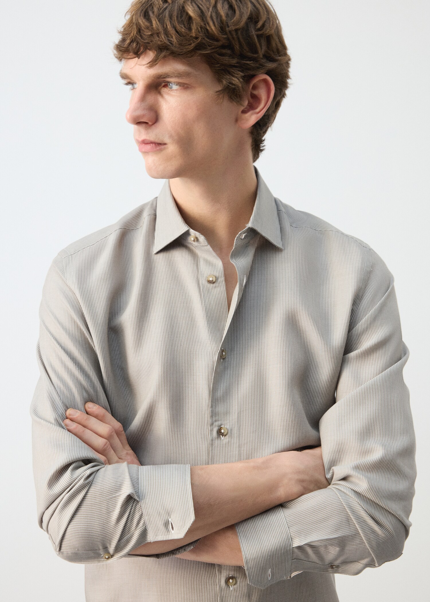 Chemise regular fit Lyocell rayures - Détail de l'article 1