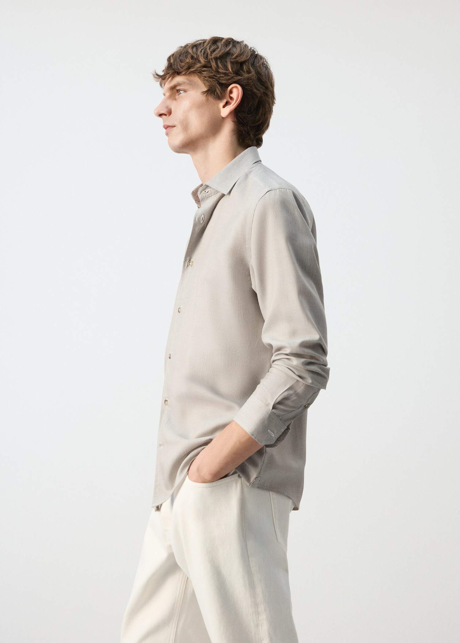 Chemise regular fit Lyocell rayures - Détail de l'article 2