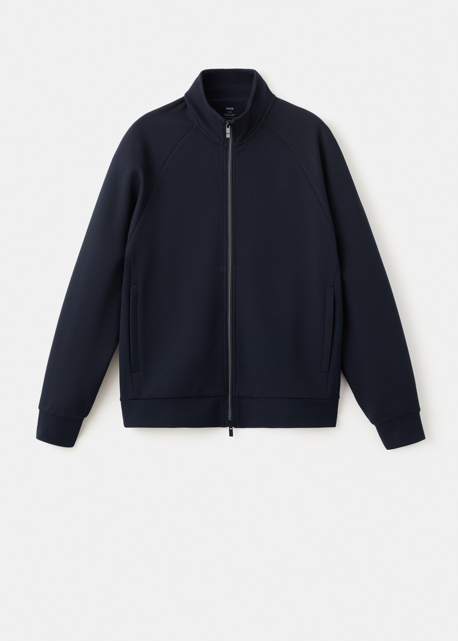 Свитшот прямого кроя на молнии из технологичной ткани - Изделие без модели