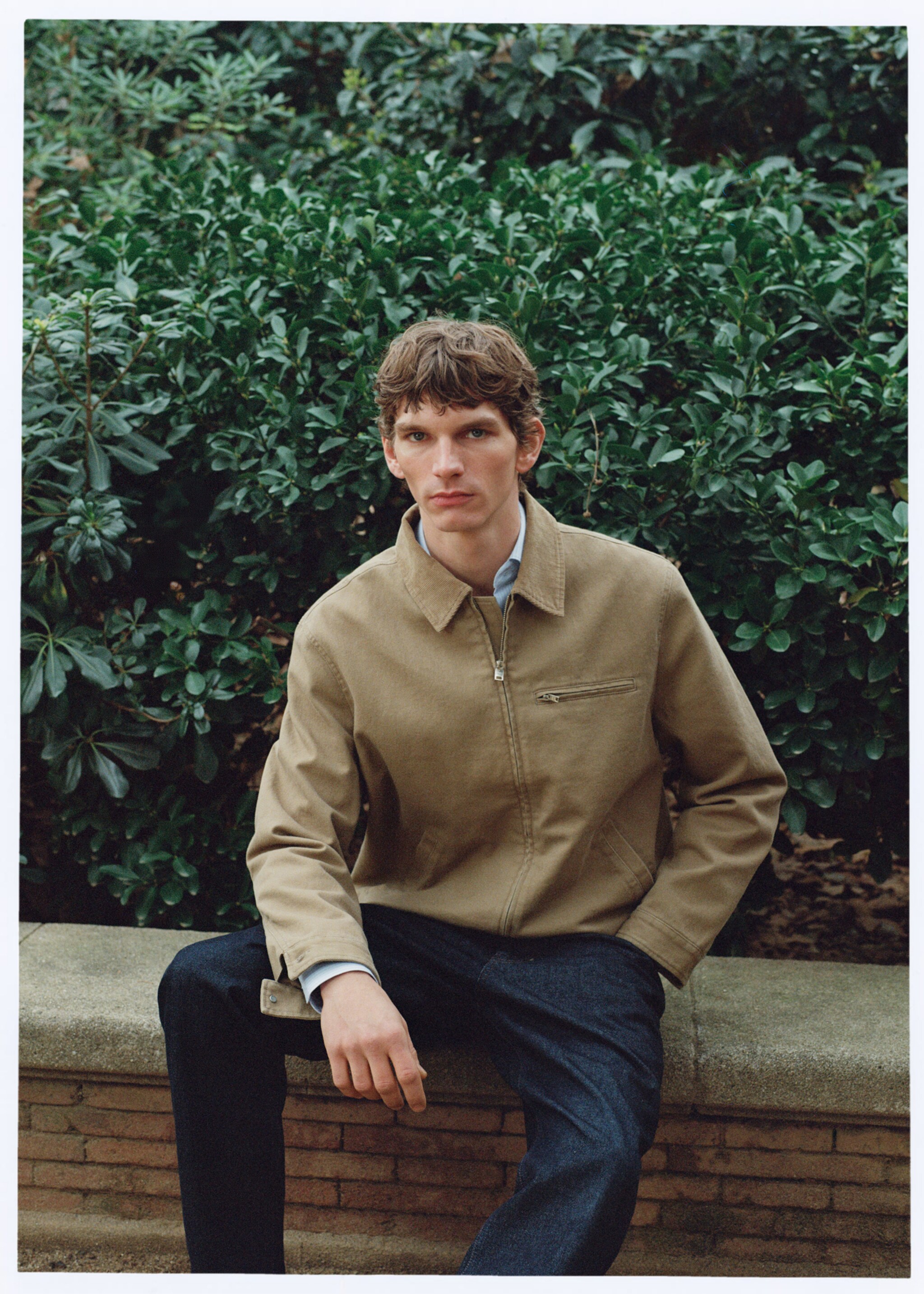 Veste en jean col velours côtelé - Détail de l'article 5, Beige. Ref: 27044427-00.