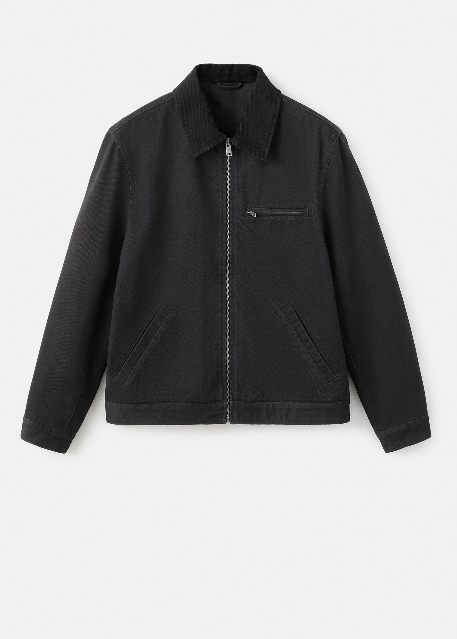 سترة جينز بياقة مخملية - منتج دون نموذج