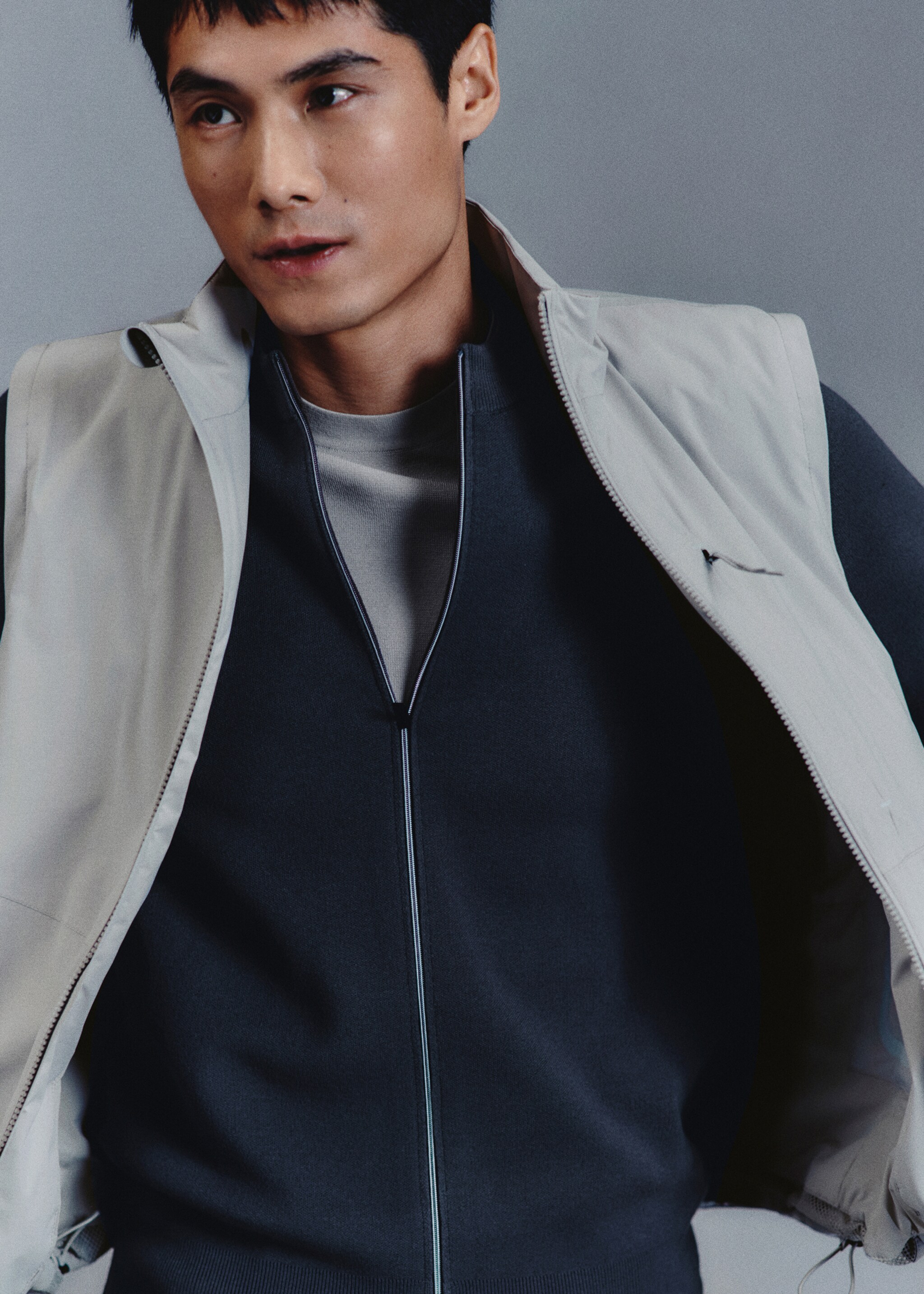 Comfort-Stretch-Strickcardigan - Detail des Artikels 5, Marineblau. Ref: 27044428-00.