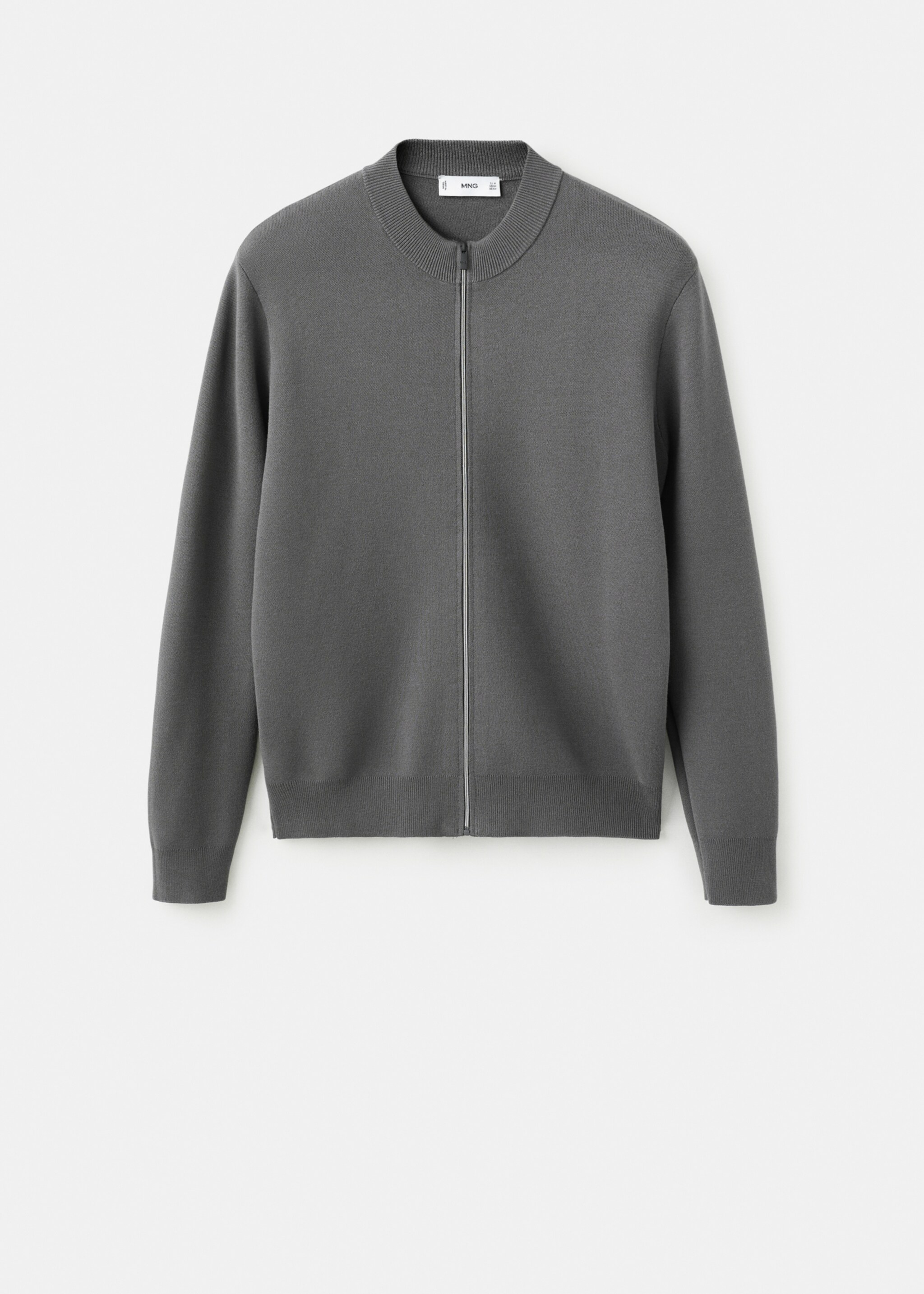 Comfort stretch knit cardigan - Article without model, Dark Grey. Ref: 27044428-00.