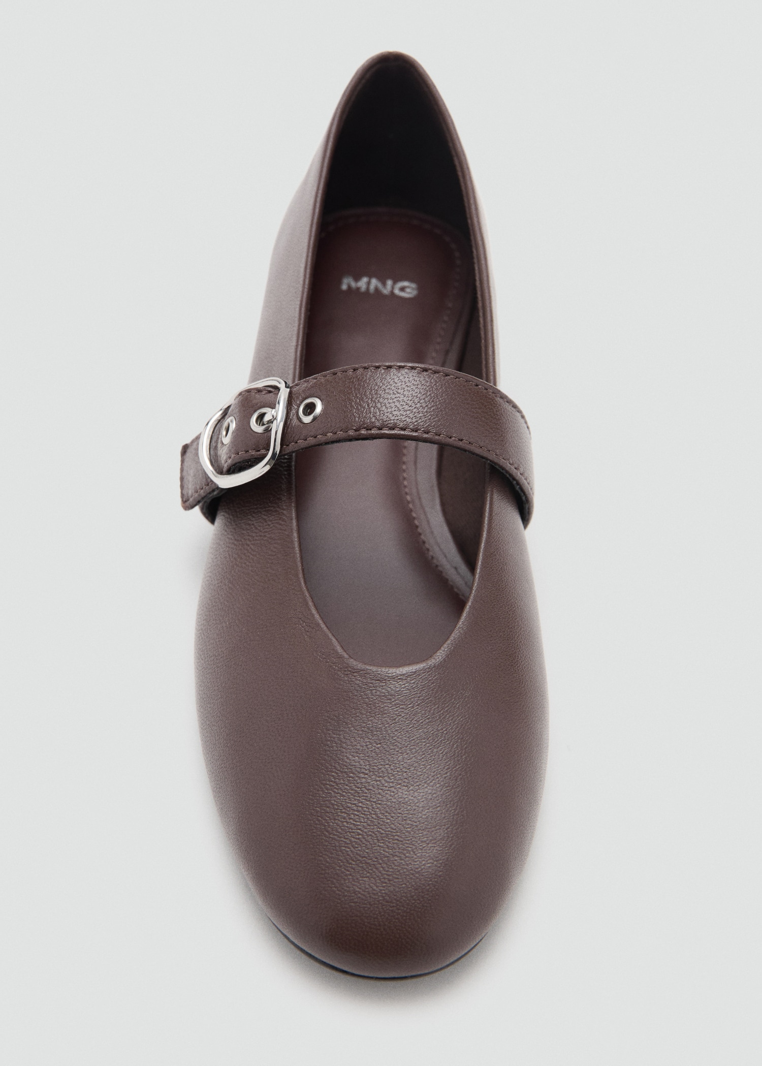 Leather ballerina with strap and buckle - Details of the article 4