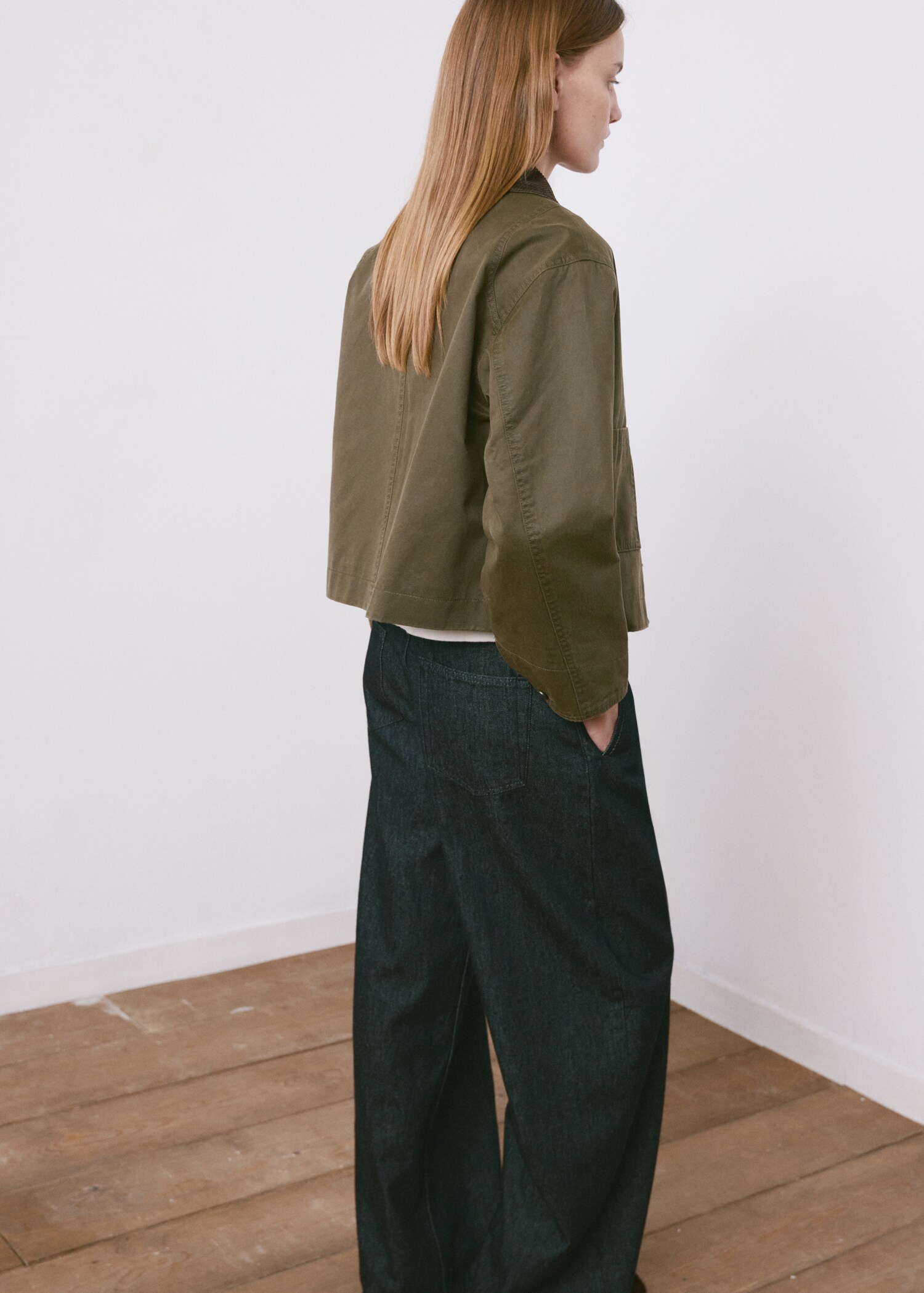 Parka vaquera cuello contraste - Reverso del artículo