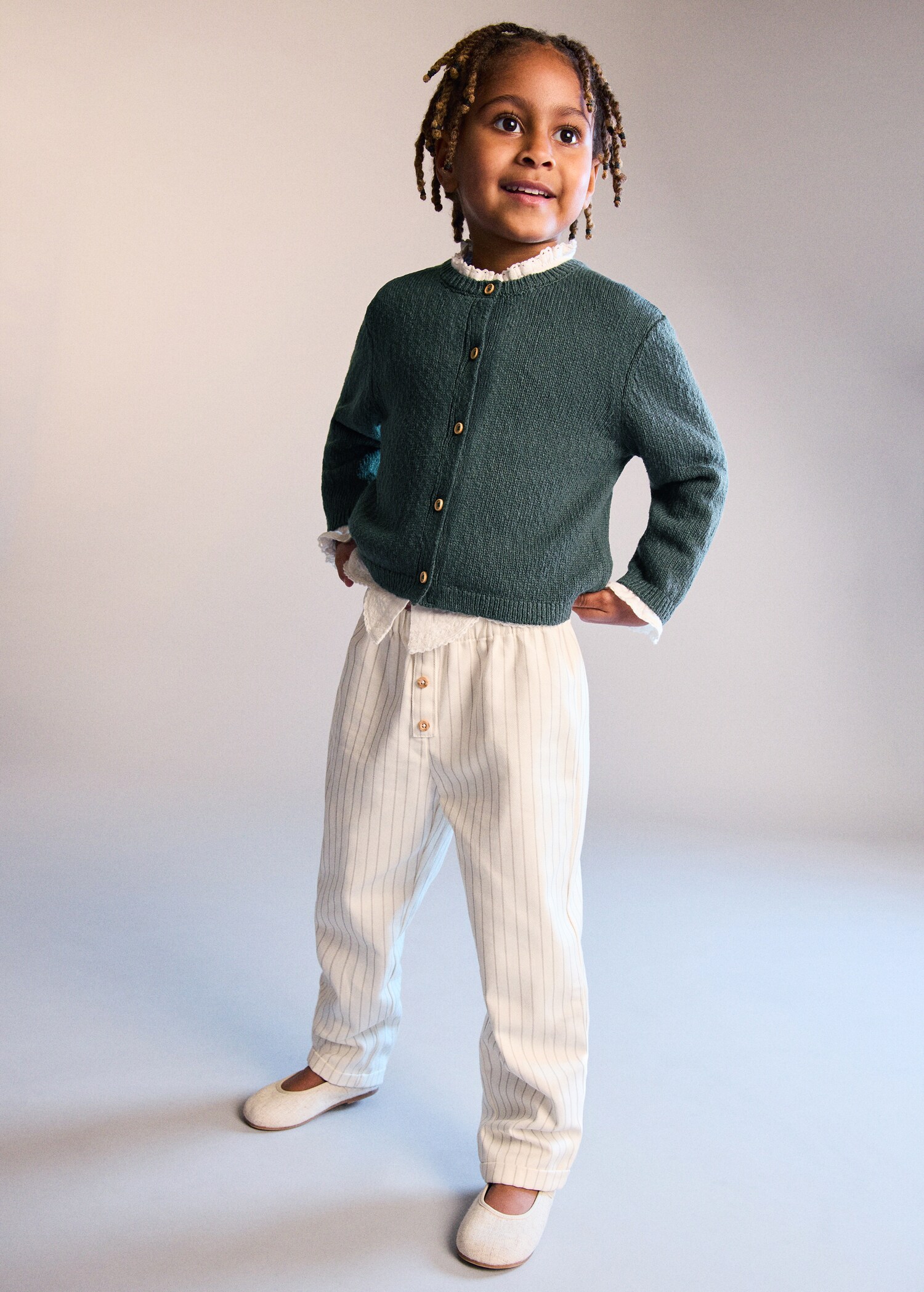 Striped cotton trousers - Details of the article 5