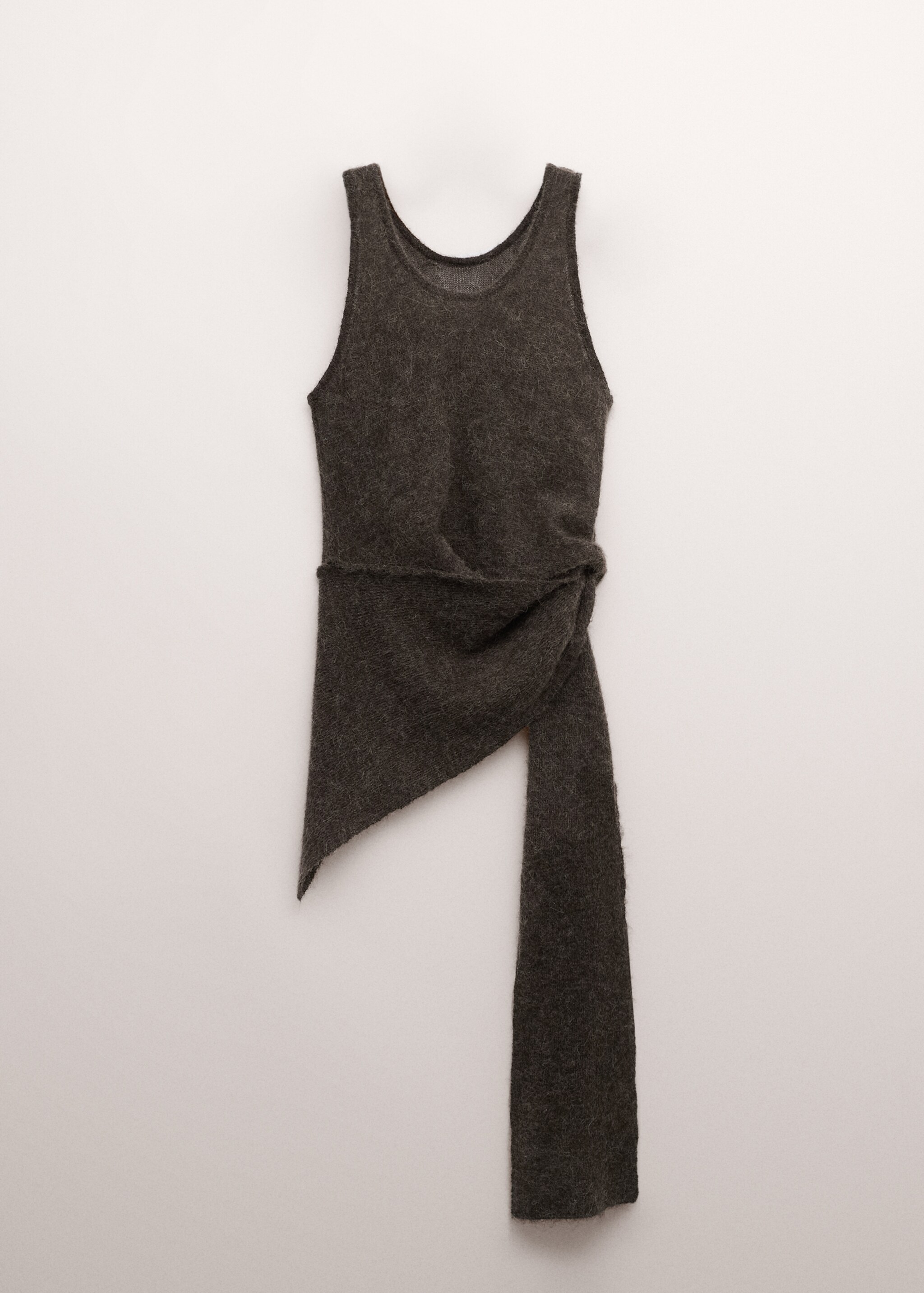 Asymmetrical alpaca top - منتج دون نموذج, بني متوسط. Ref: 27044444-00.