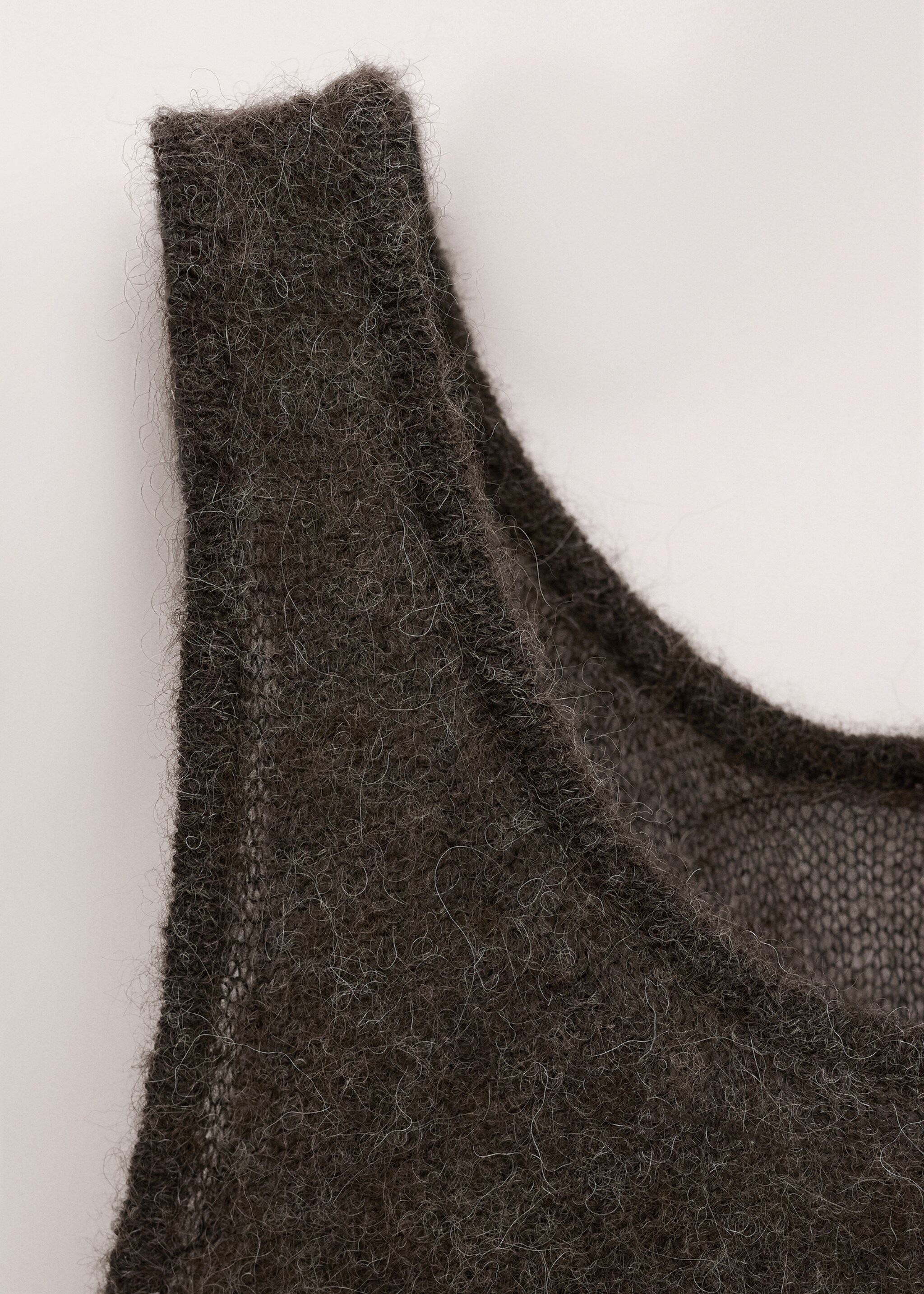 Asymmetrical alpaca top - تفاصيل المنتج 0, بني متوسط. Ref: 27044444-00.