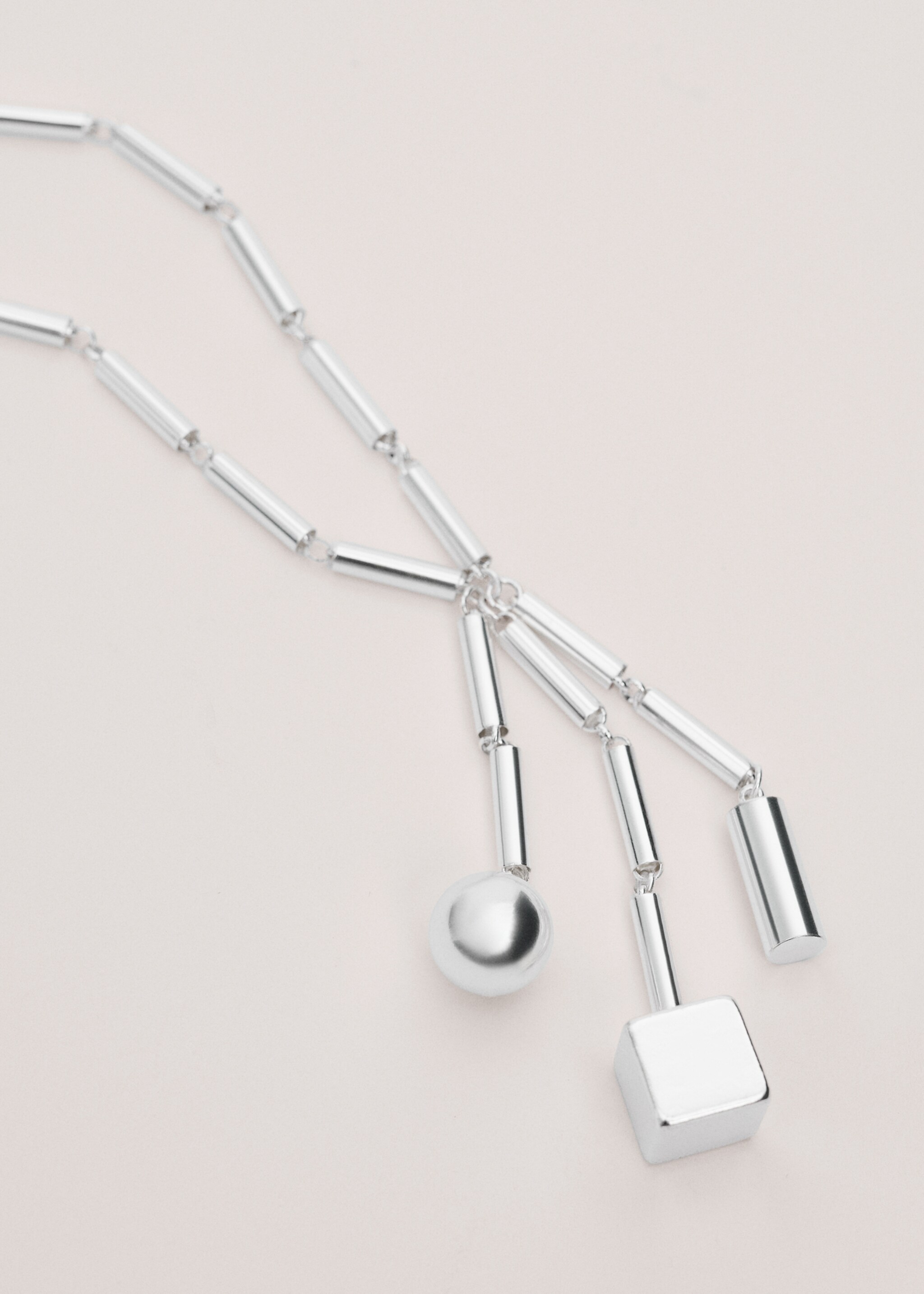 Necklace tube - Medium plane, Silver. Ref: 27044449-00.