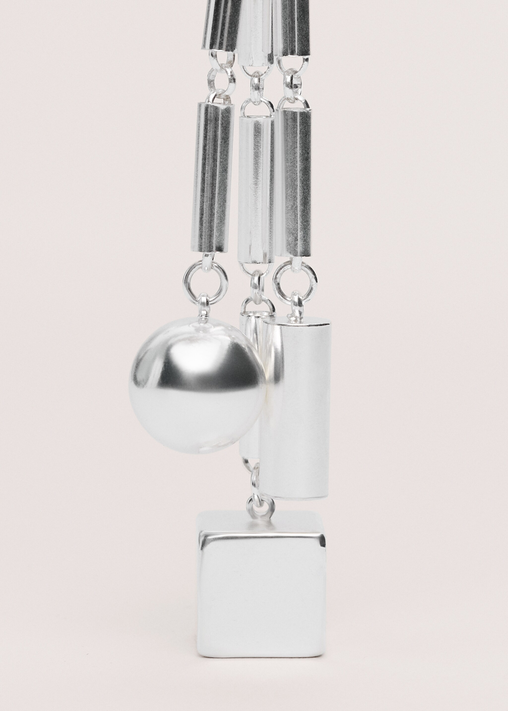 Necklace tube - Details of the article 1, Silver. Ref: 27044449-00.