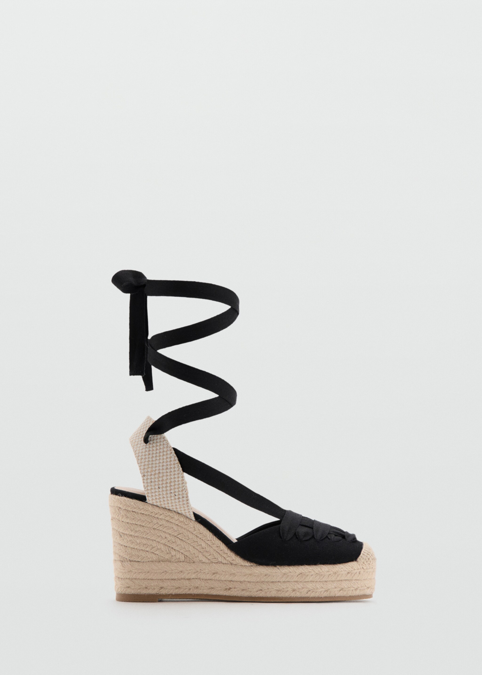 Chaussure à talon compensé avec bride combinée - Article sans modèle, Noir. Ref: 27044769-00.