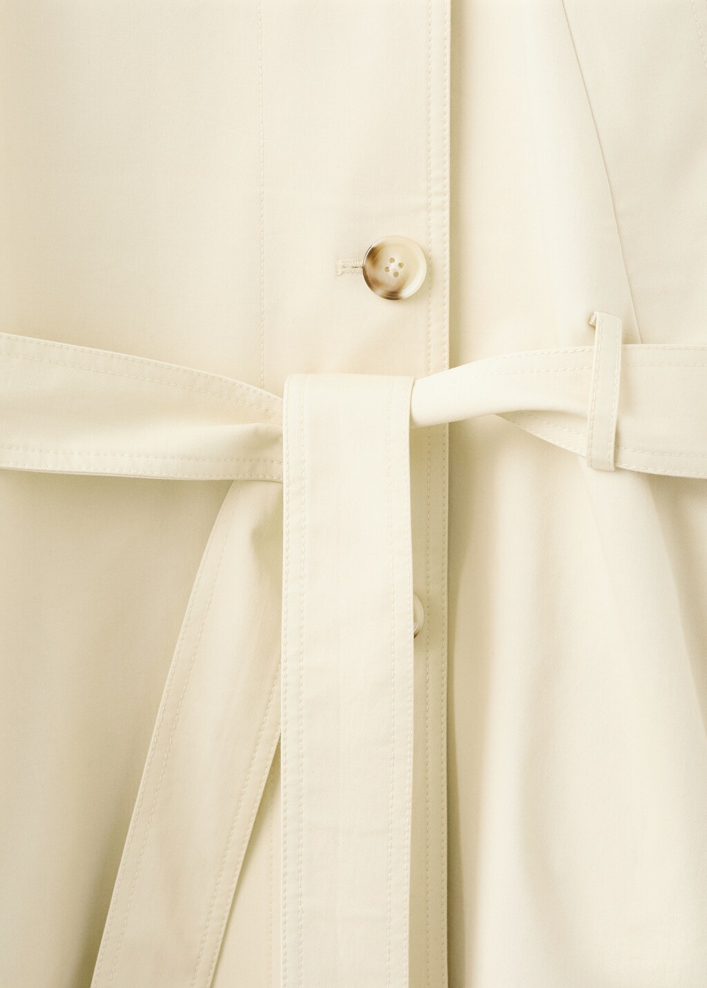 Mango Funnel neck trench with belt thumbnail
