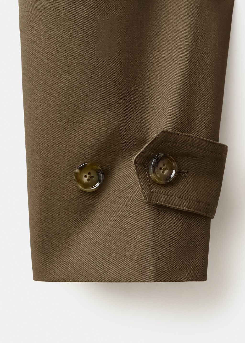 Mango Funnel neck trench with belt