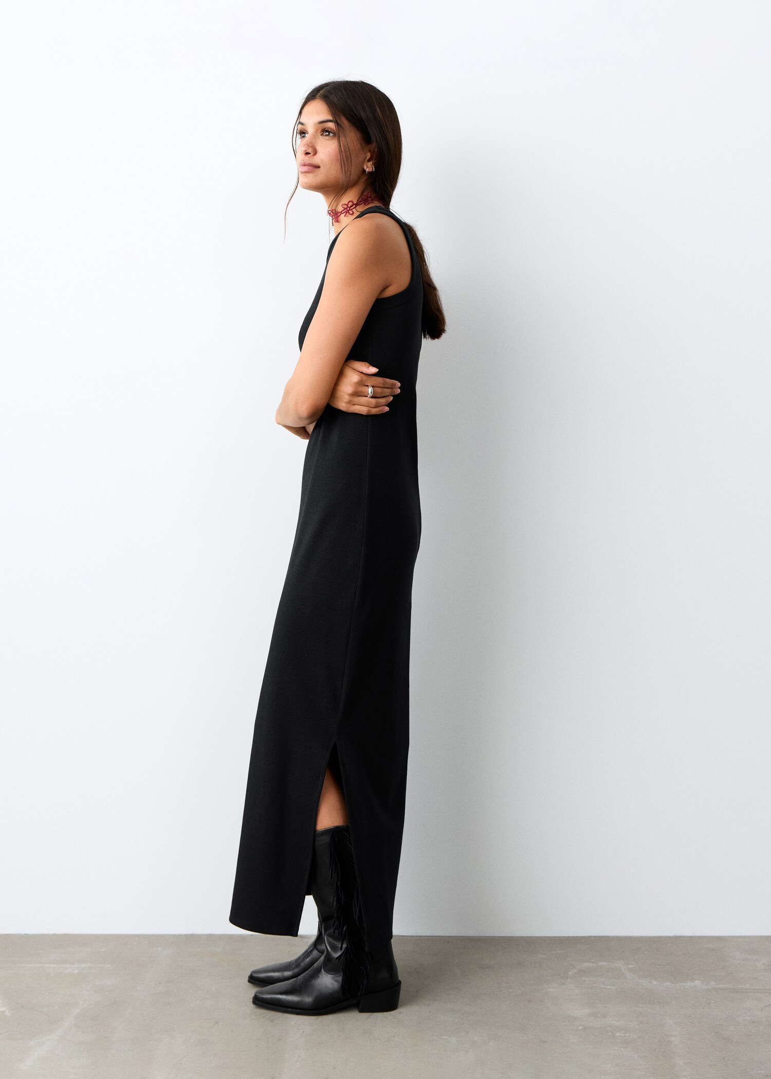 Vestit llarg detall obertures - Pla mig