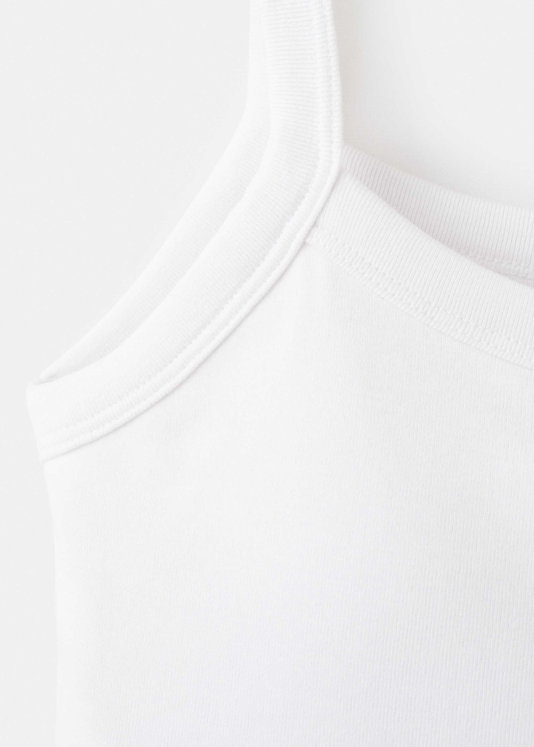 Cotton tank top - Details of the article 8, Off White. Ref: 27044778-00.