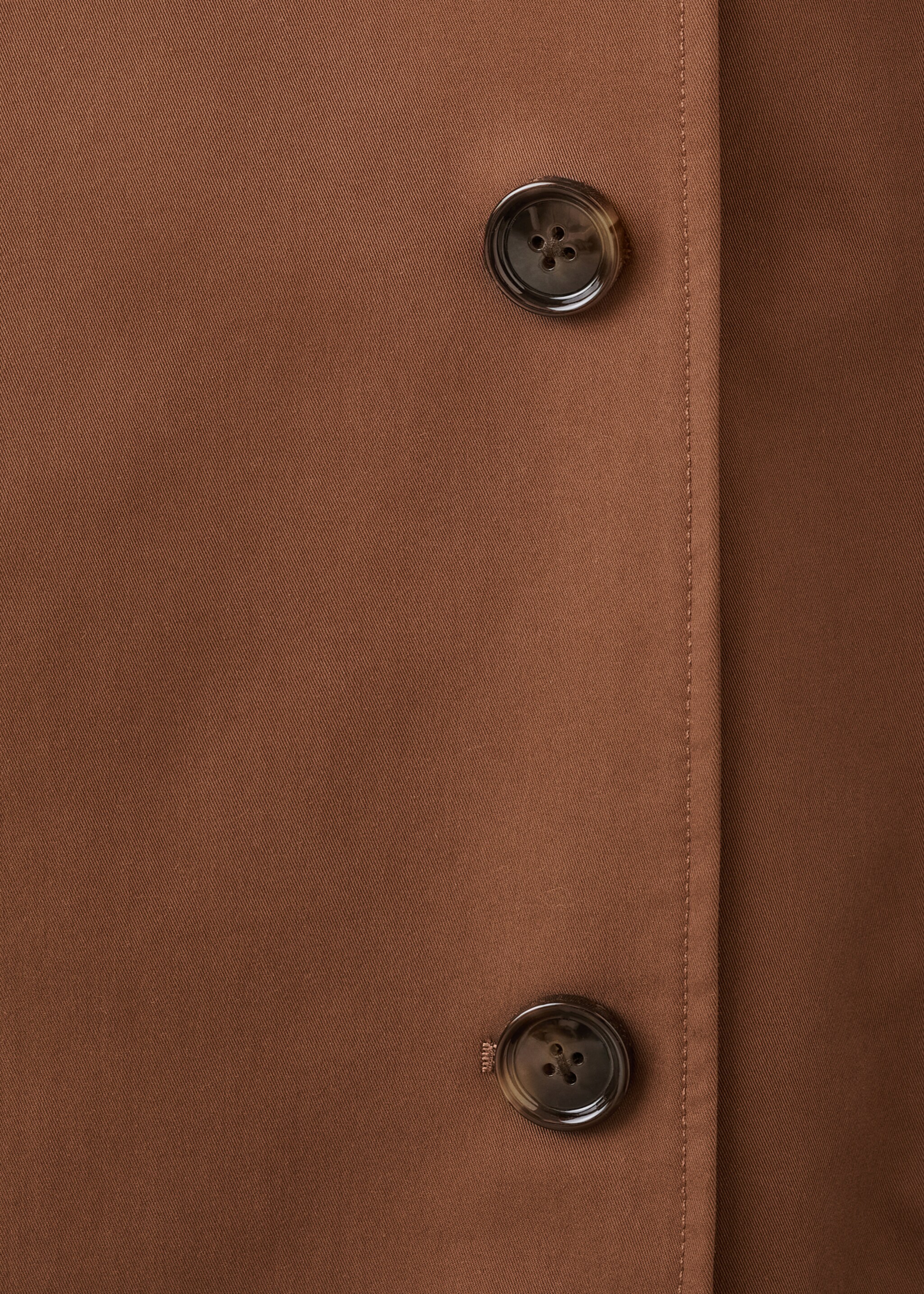 Long double-breasted trench coat - Details of the article 0, Brown. Ref: 27044781-00.