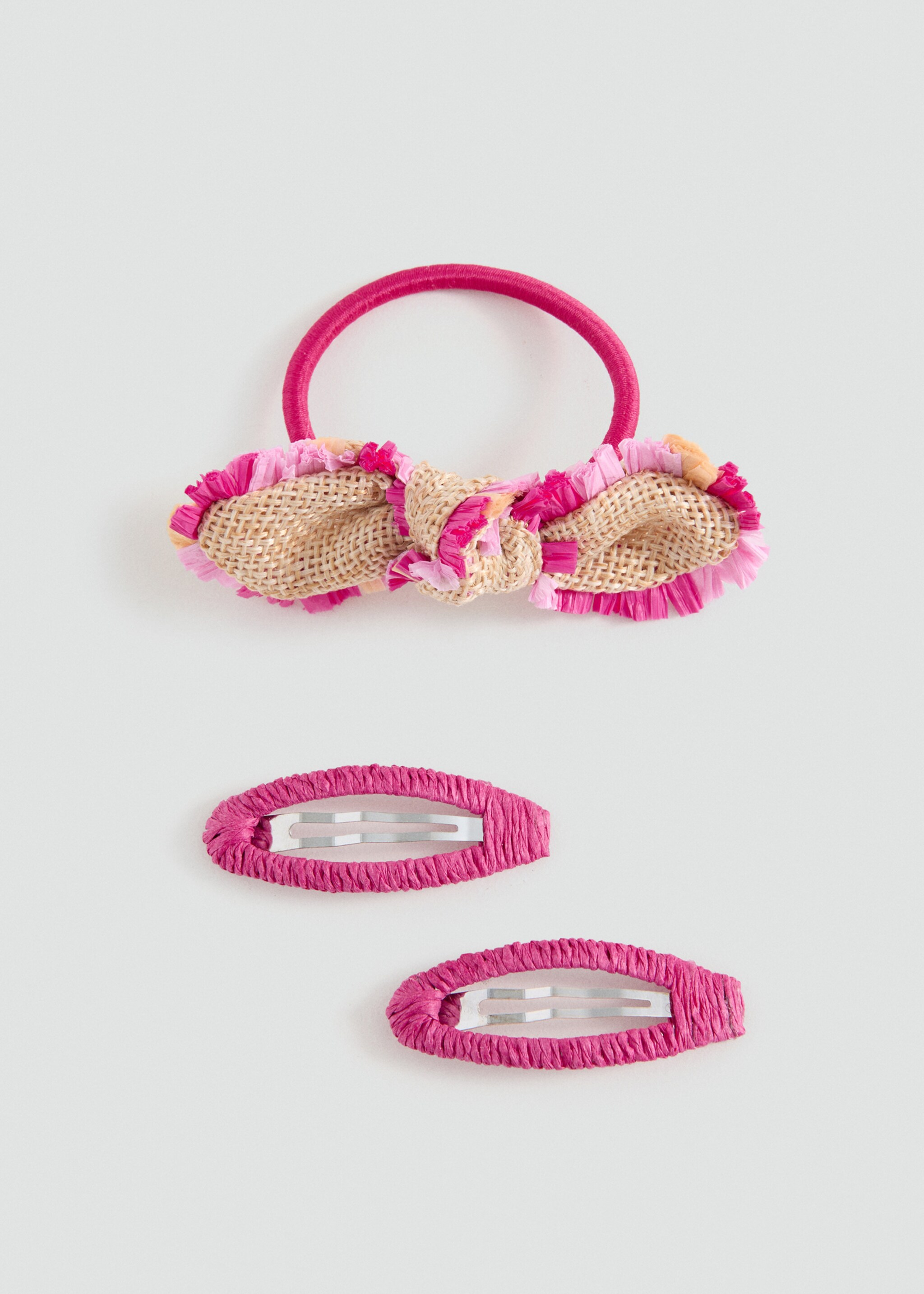 Pack of rubber bands and clips - Article without model, Sand. Ref: 27044784-00.