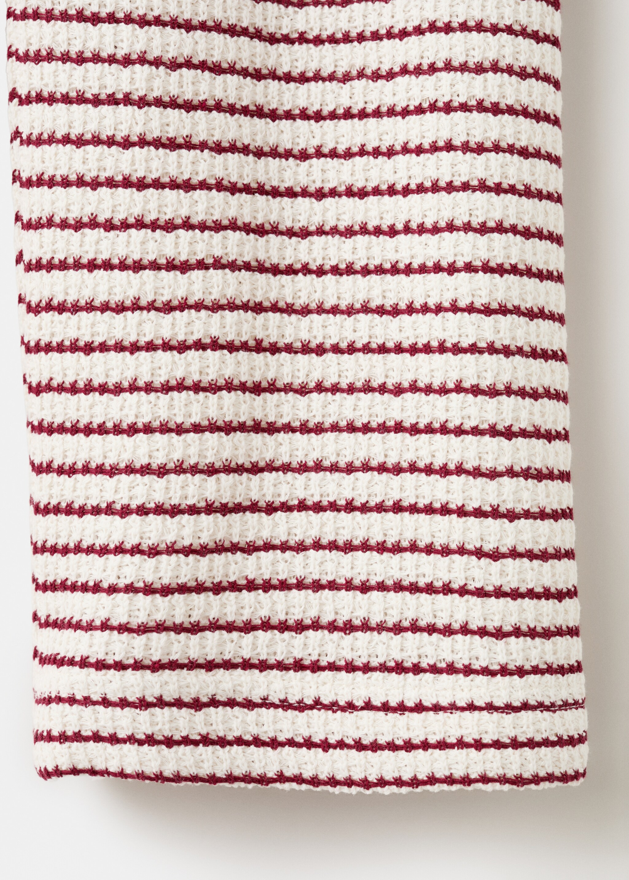 Striped knit trousers - Details of the article 0, Red. Ref: 27044788-00.