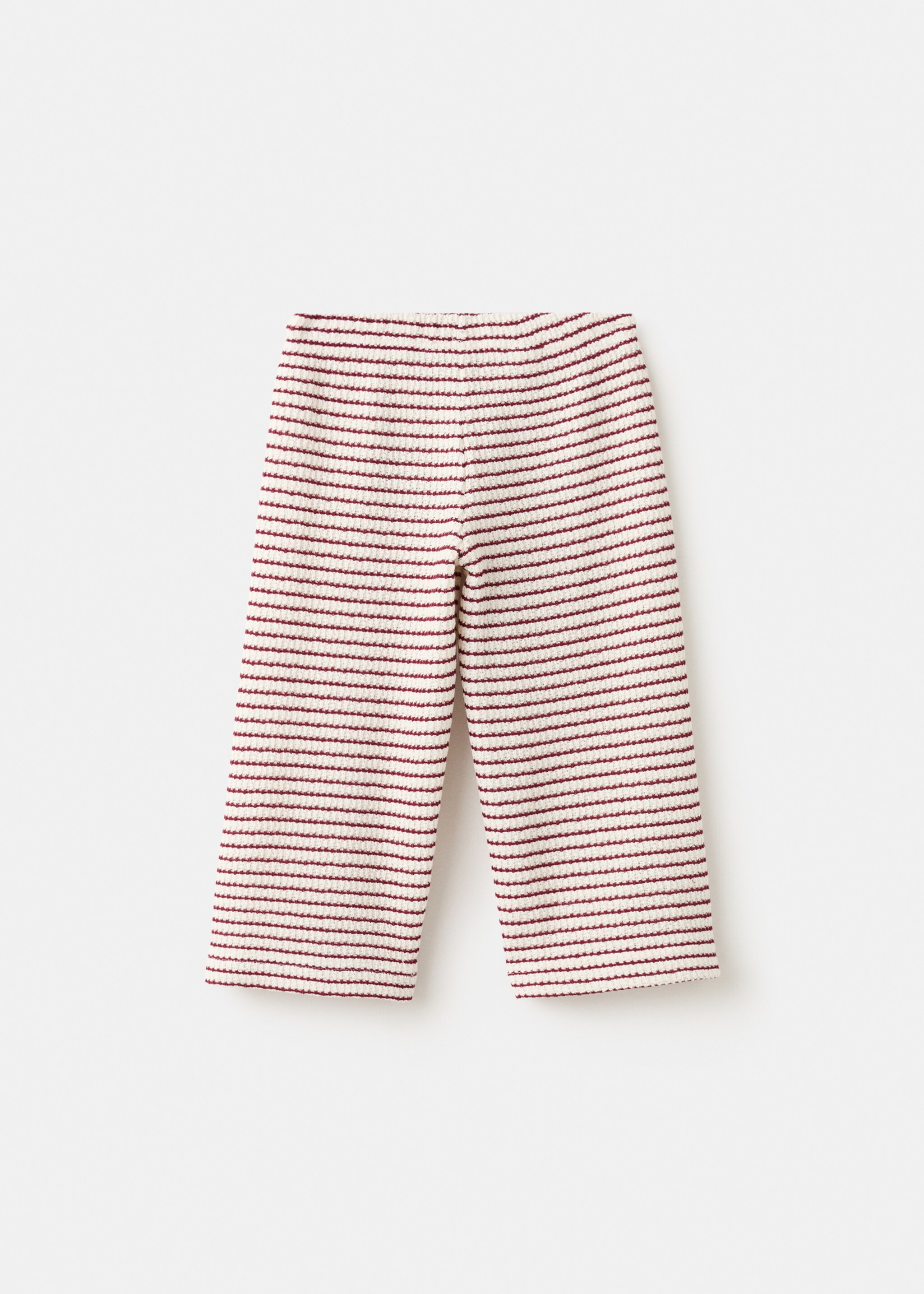 Striped knit trousers - Reverse of the article, Red. Ref: 27044788-00.
