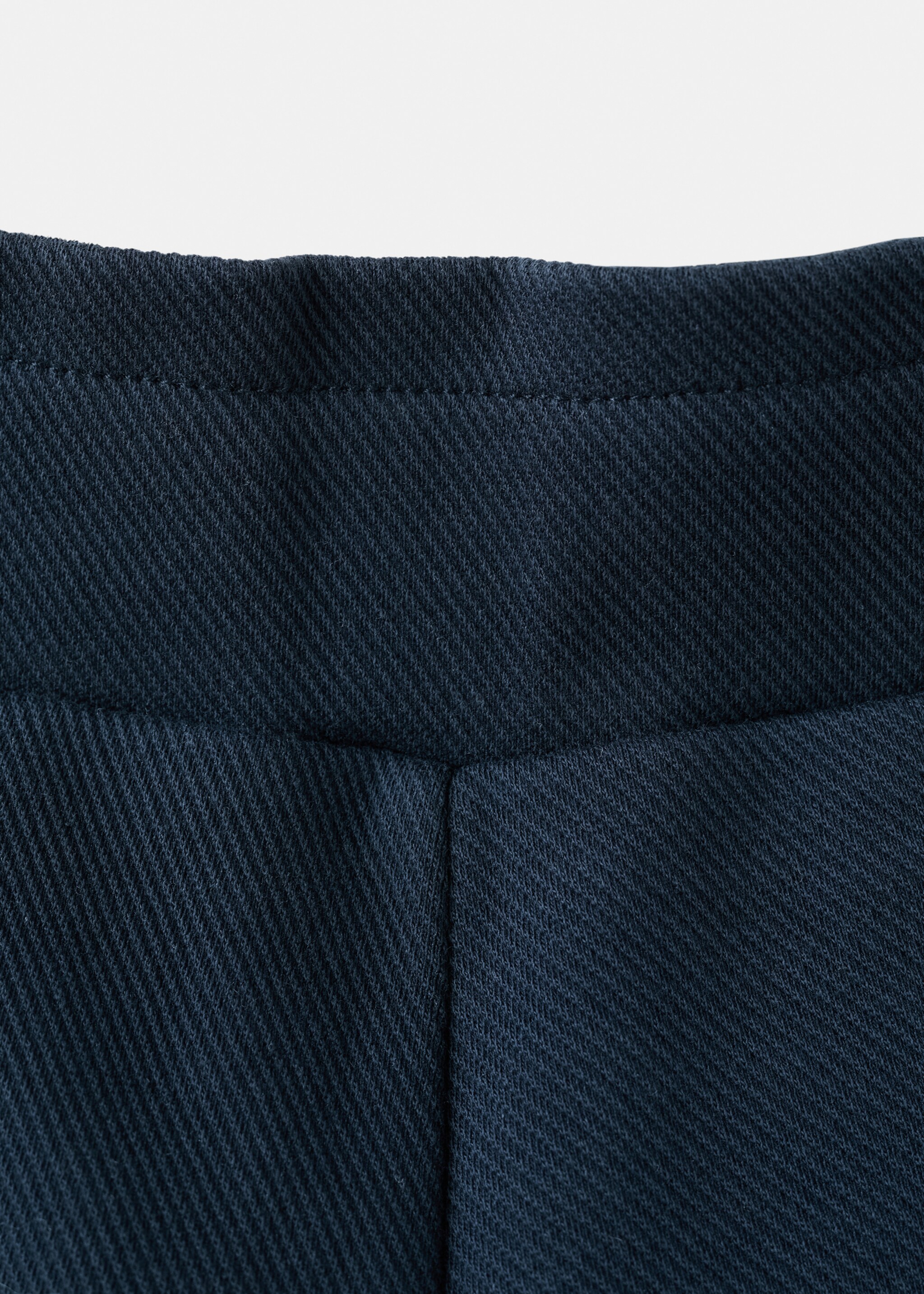 Cotton culotte trousers - Details of the article 8, Navy. Ref: 27045144-00.