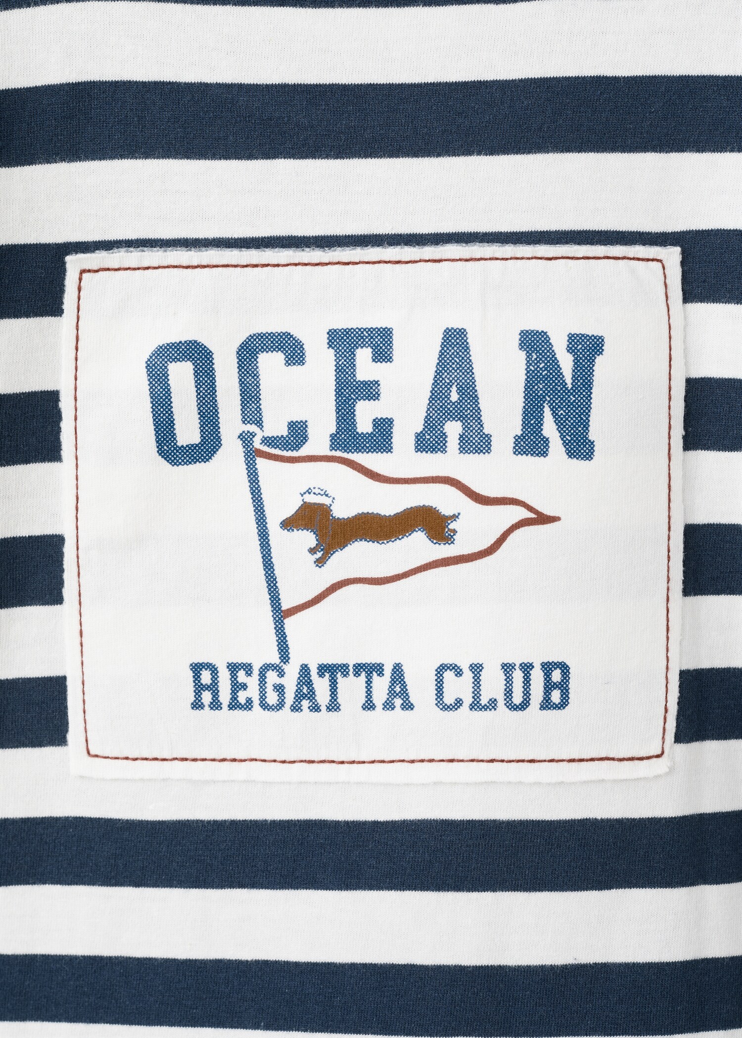 T-shirt rayures brodé - Détail de l'article 0