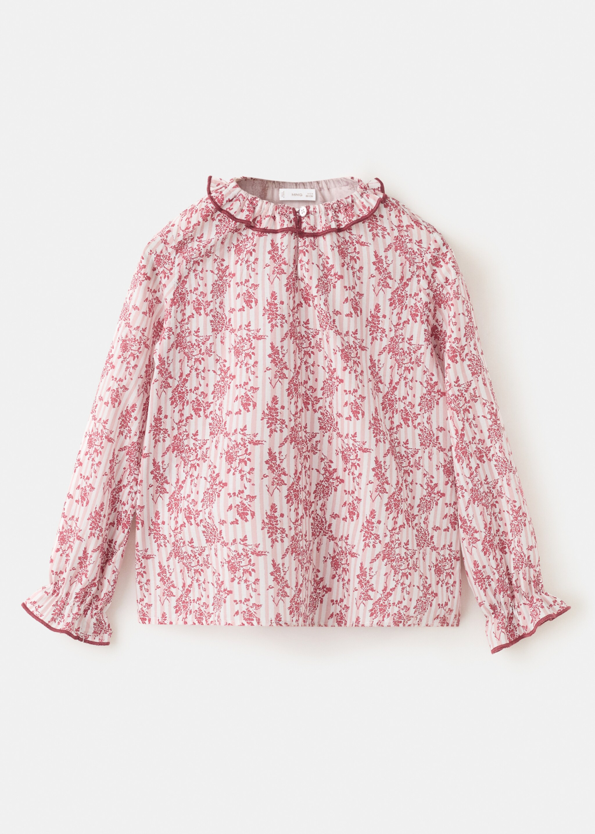 Floral print blouse - Article without model, Red. Ref: 27045146-00.
