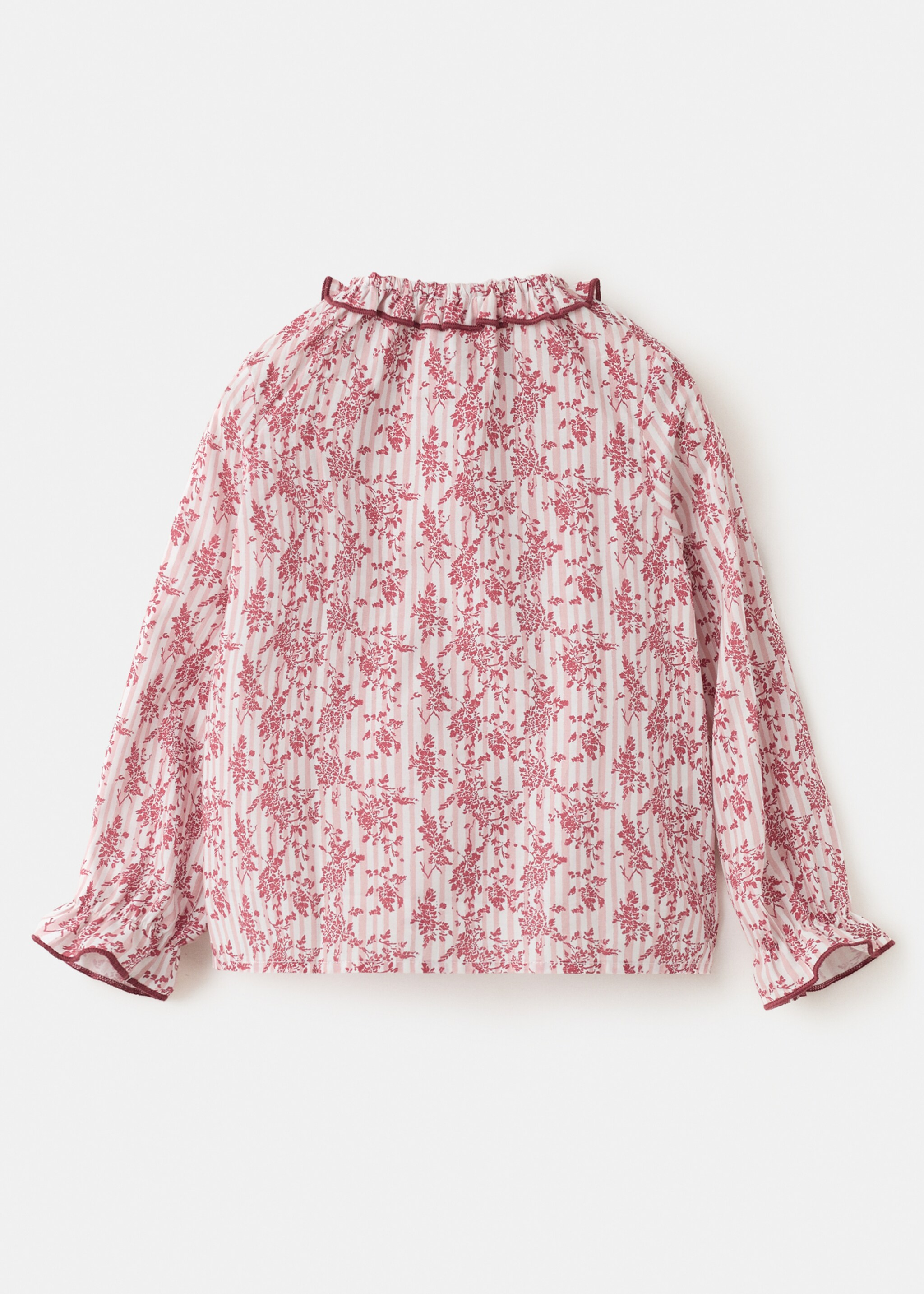 Floral print blouse - Reverse of the article, Red. Ref: 27045146-00.