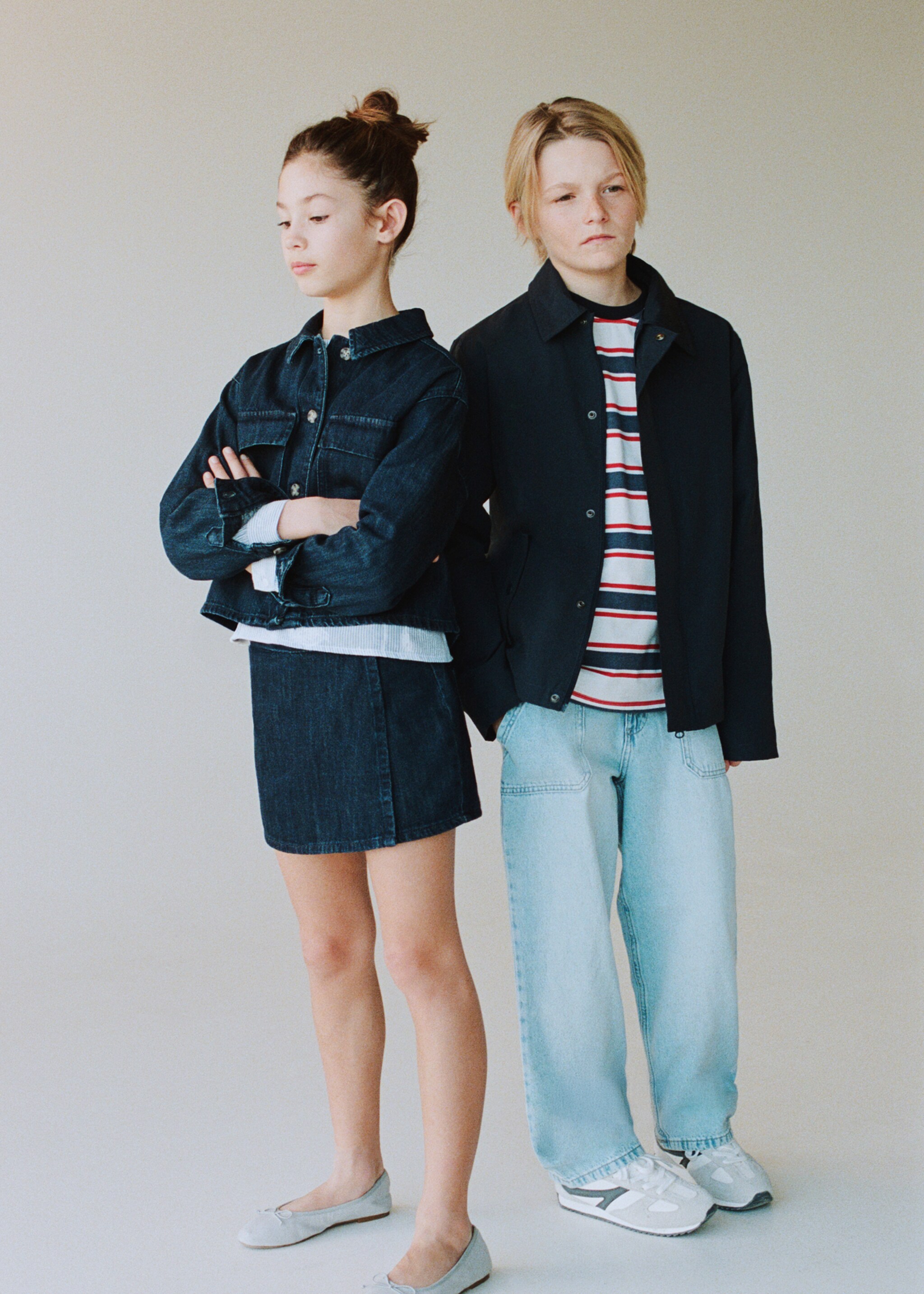 Denim skort - Details of the article 5, Dark Blue. Ref: 27045148-00.