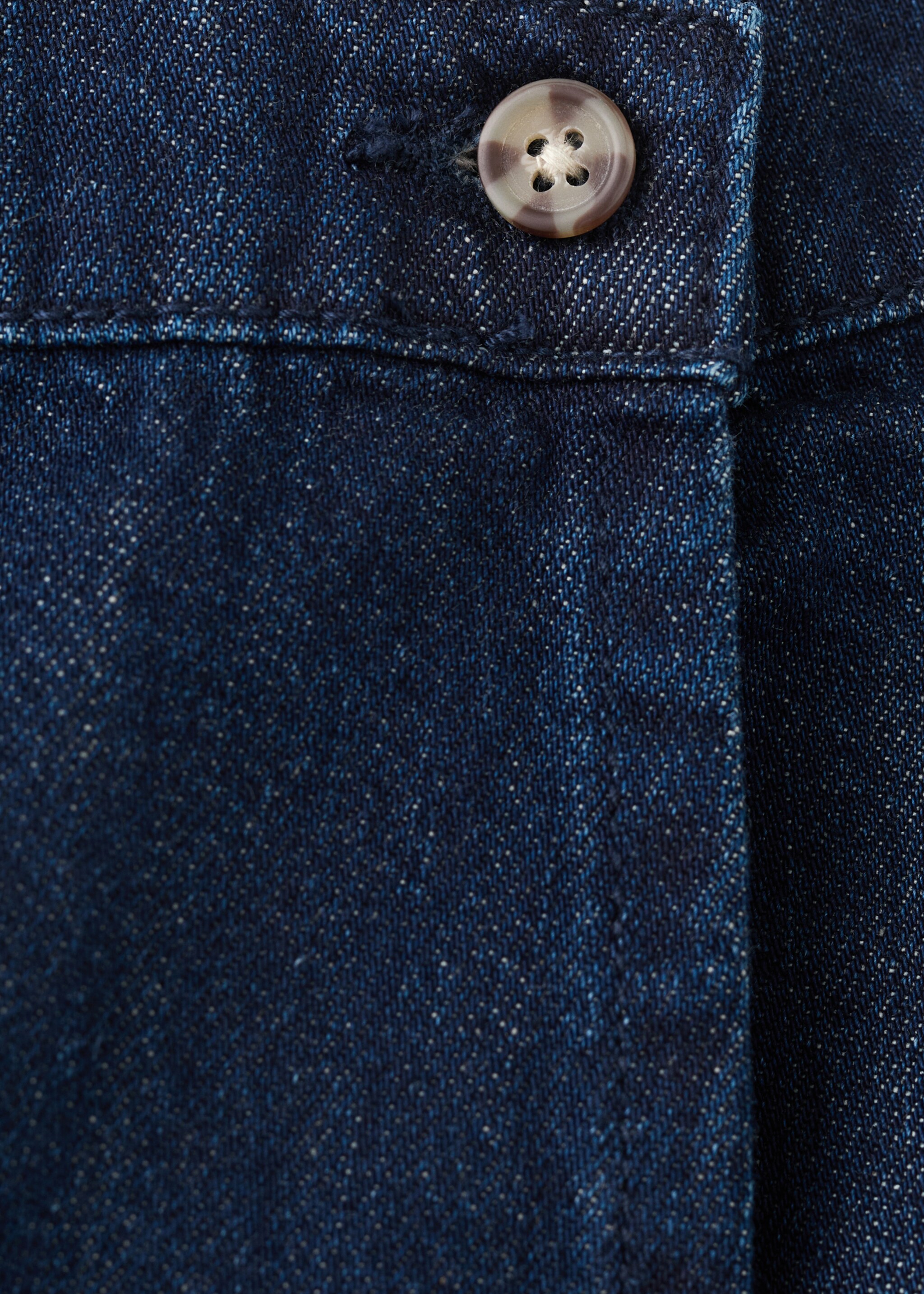 Denim skirt trousers - Details of the article 8, Dark Blue. Ref: 27045148-00.