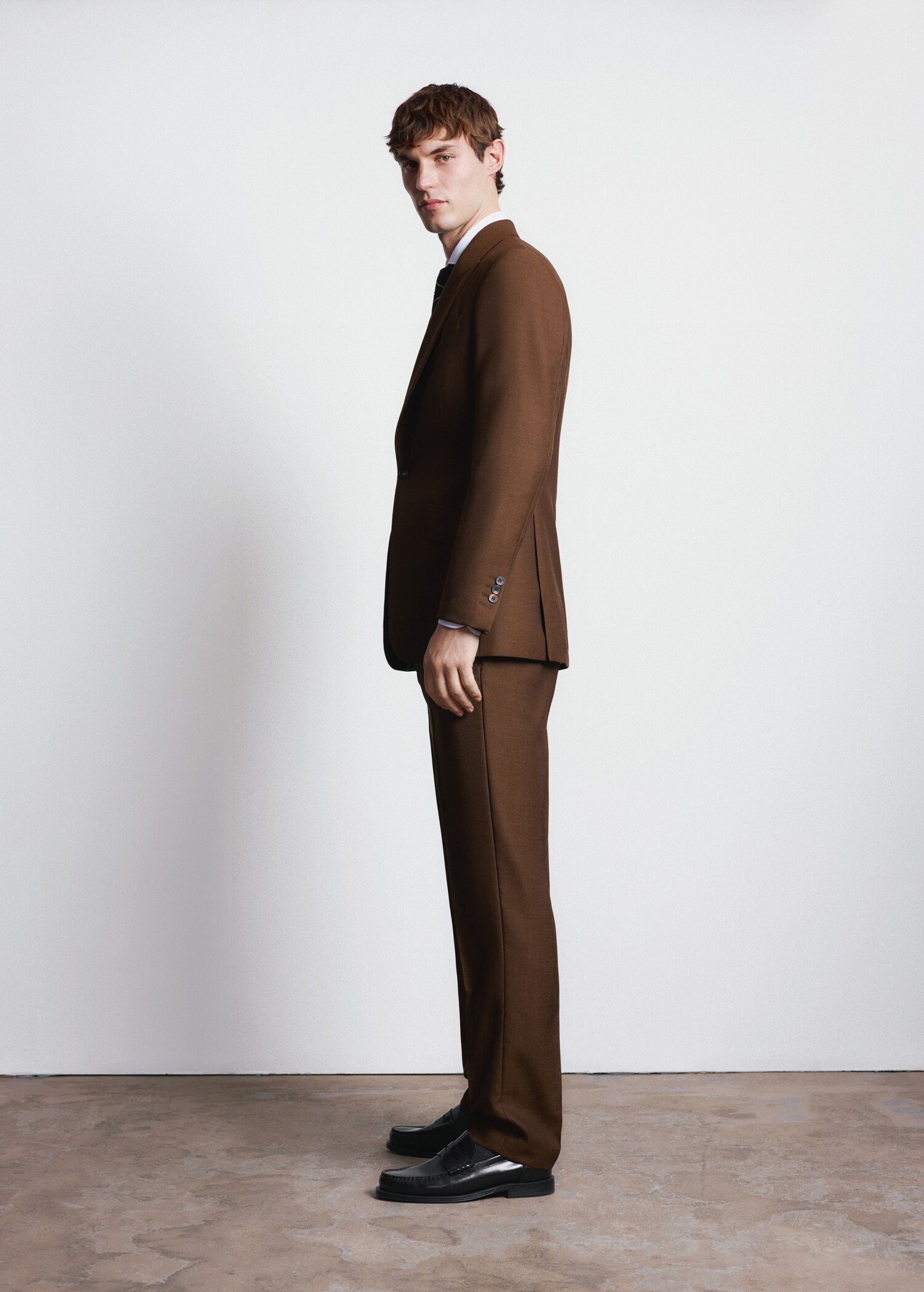 Slim fit trousers 100% wool Vitale Barberis Canonico® - Details of the article 2