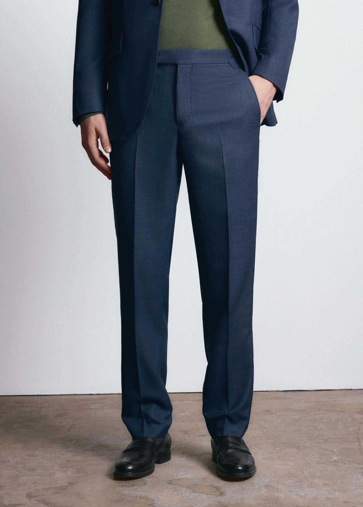 Slim fit trousers 100% wool Vitale Barberis Canonico® - Medium plane