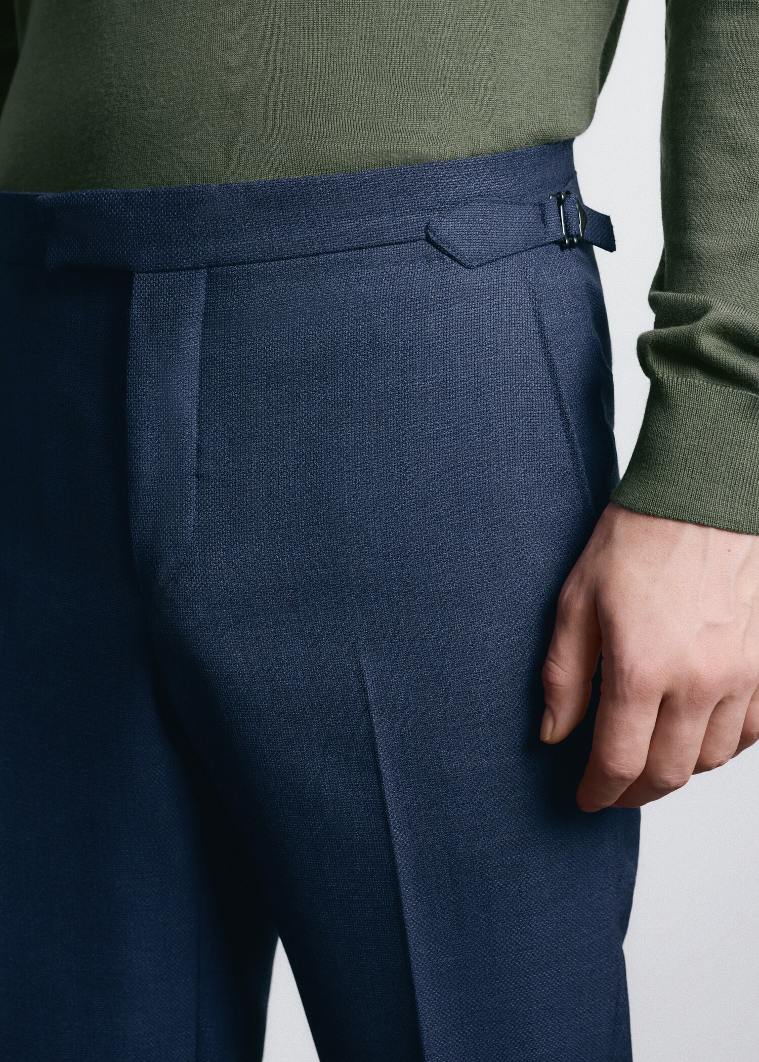 Slim fit trousers 100% wool Vitale Barberis Canonico® - Details of the article 1