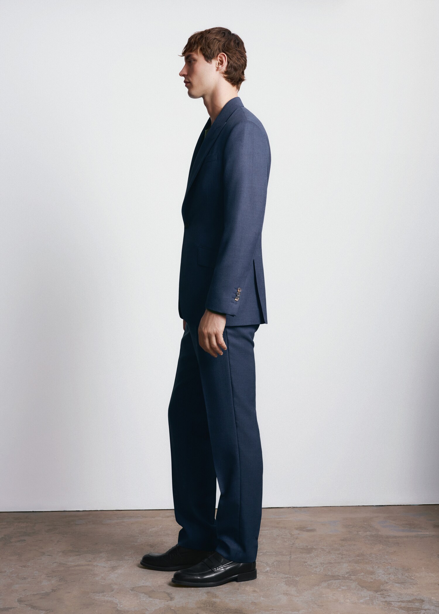 Slim fit trousers 100% wool Vitale Barberis Canonico® - Details of the article 2