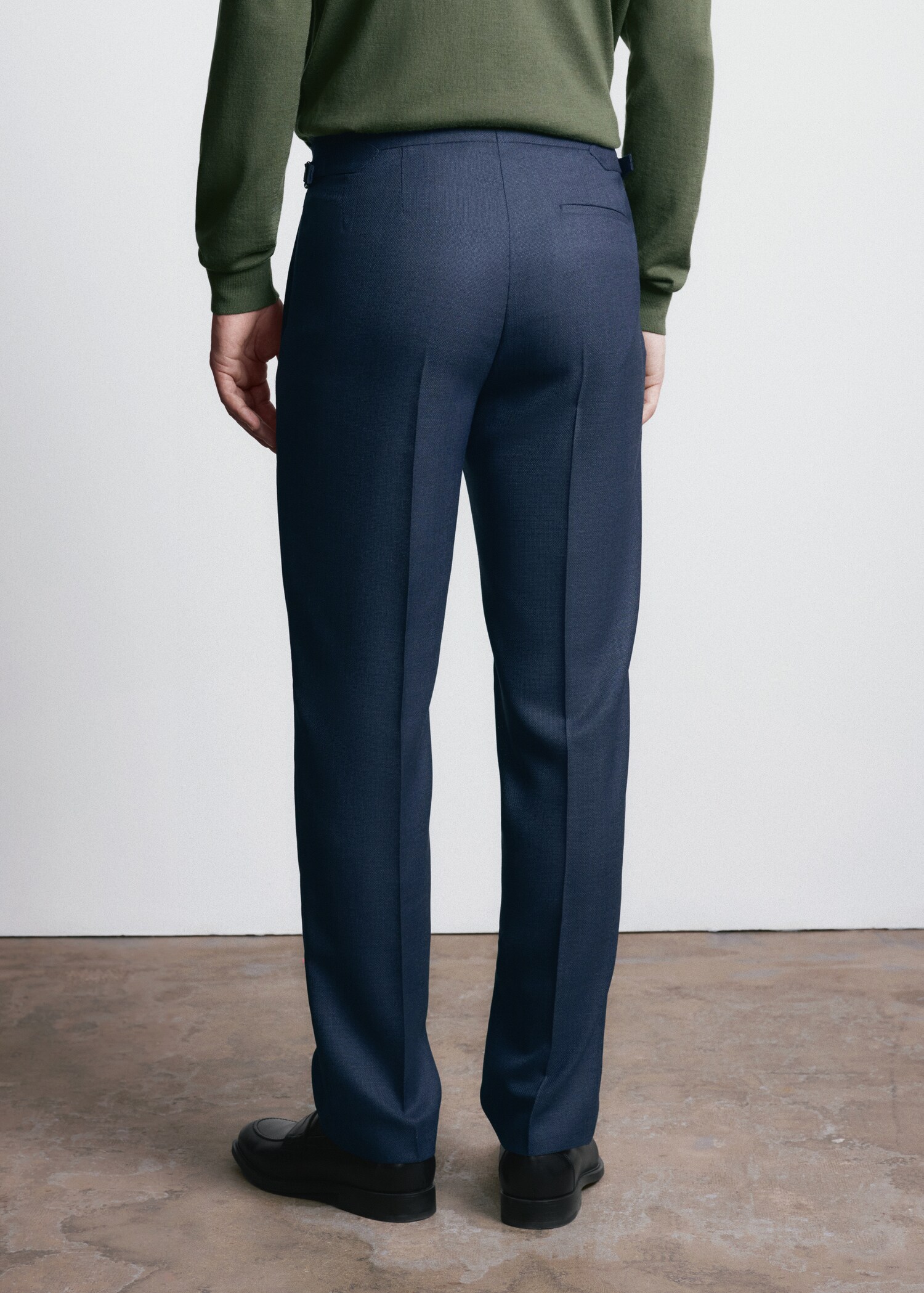 Slim fit trousers 100% wool Vitale Barberis Canonico® - Reverse of the article