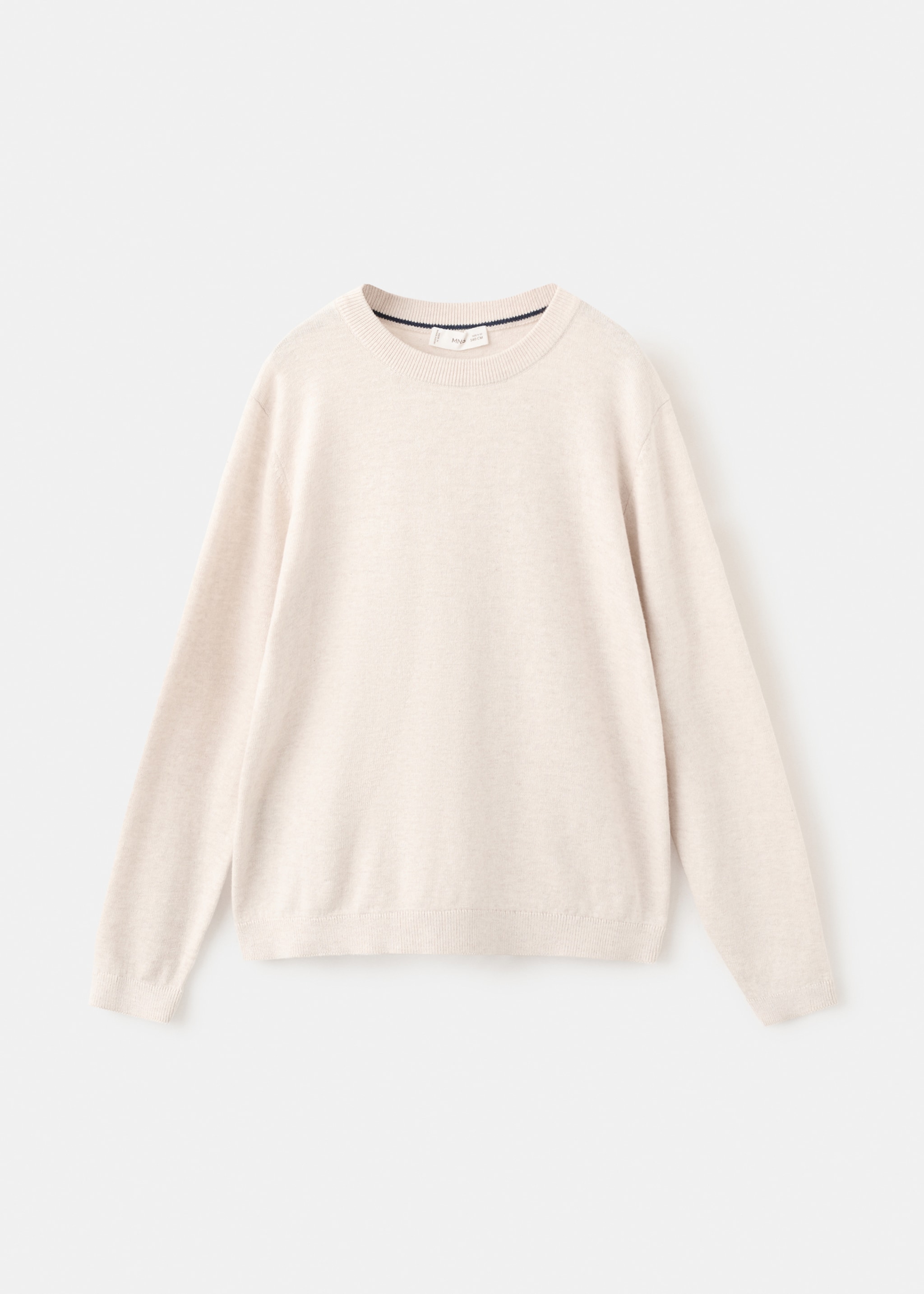 Knitted cotton sweater - Article without model, Beige. Ref: 27045151-00.