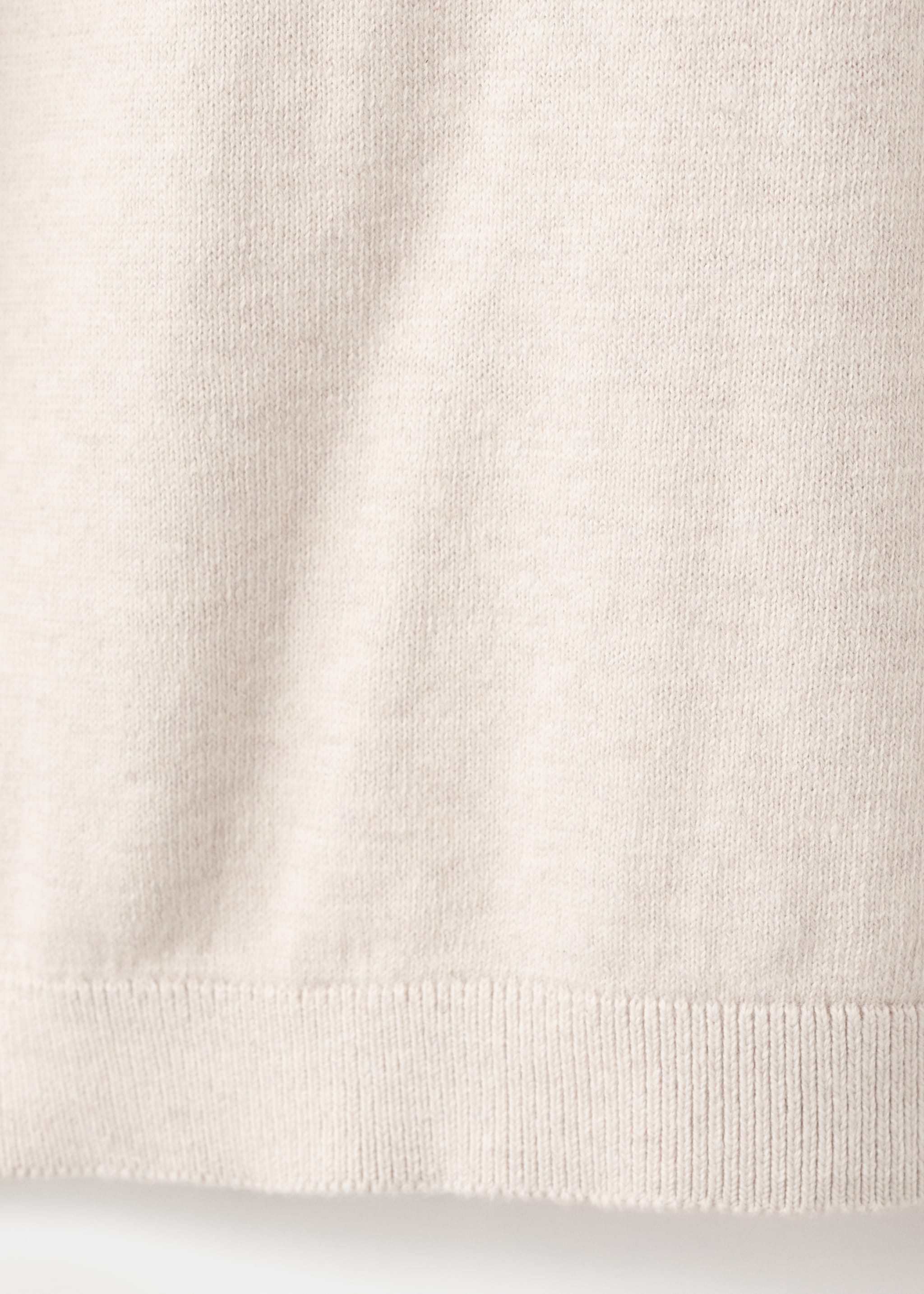 Knitted cotton sweater - Details of the article 0, Beige. Ref: 27045151-00.