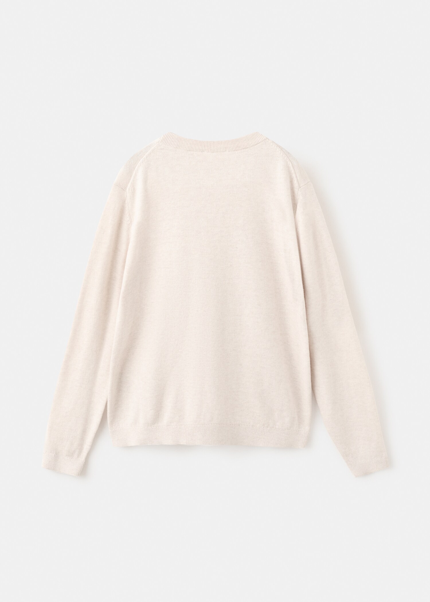 Knitted cotton sweater - Reverse of the article