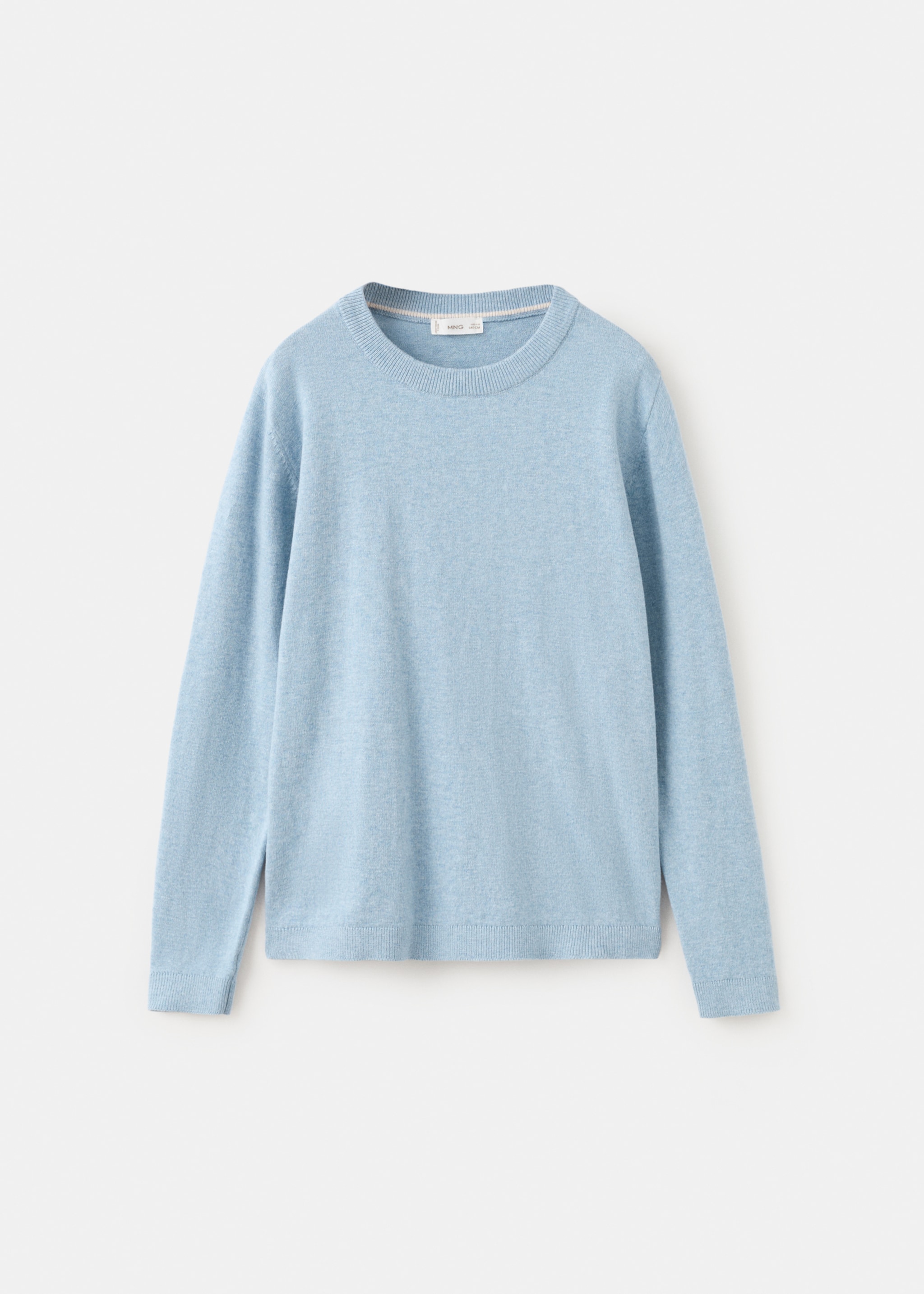 Knitted cotton sweater - Article without model, Blue. Ref: 27045151-00.