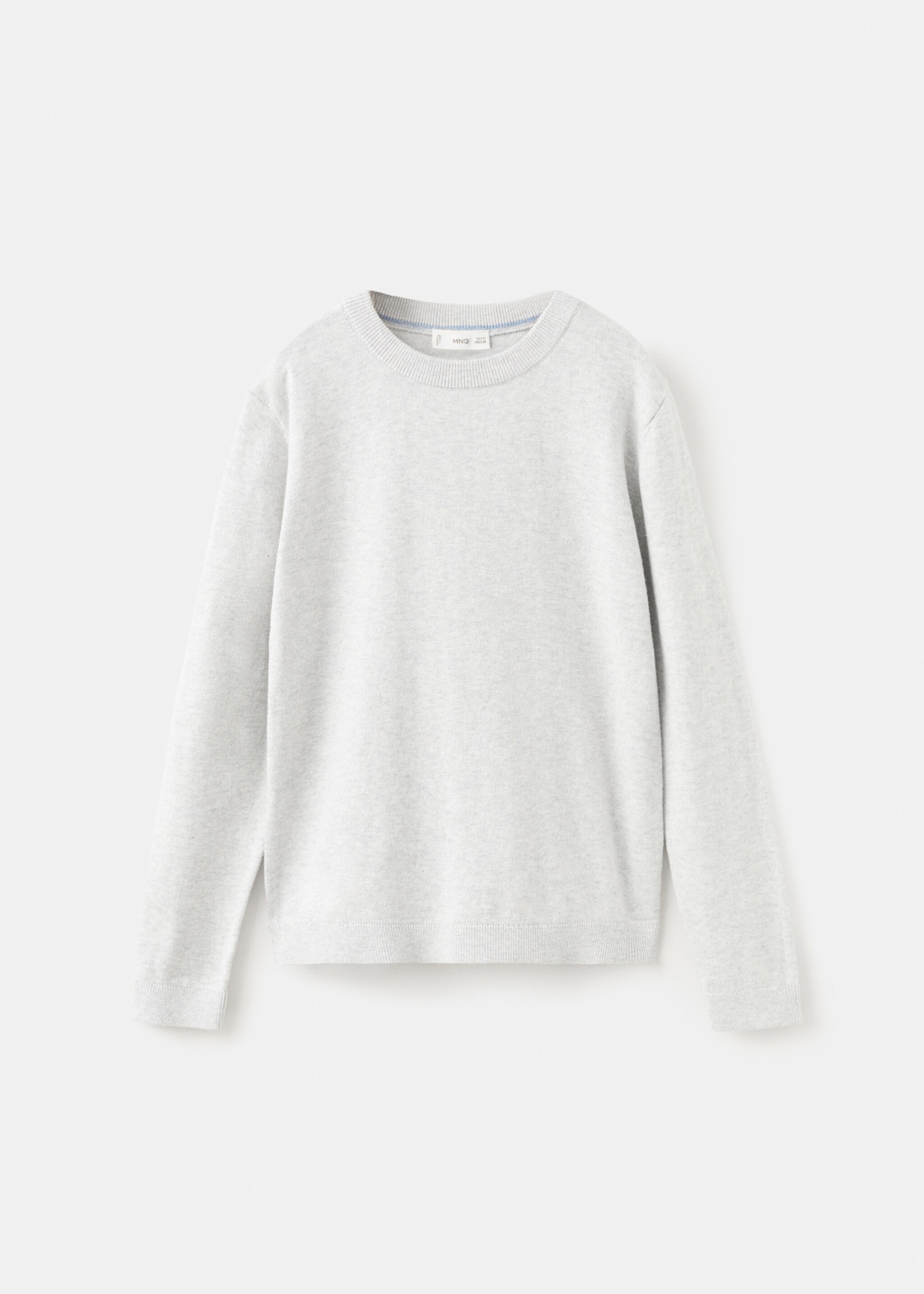 Knitted cotton sweater - Article without model, Light Heather Grey. Ref: 27045151-00.